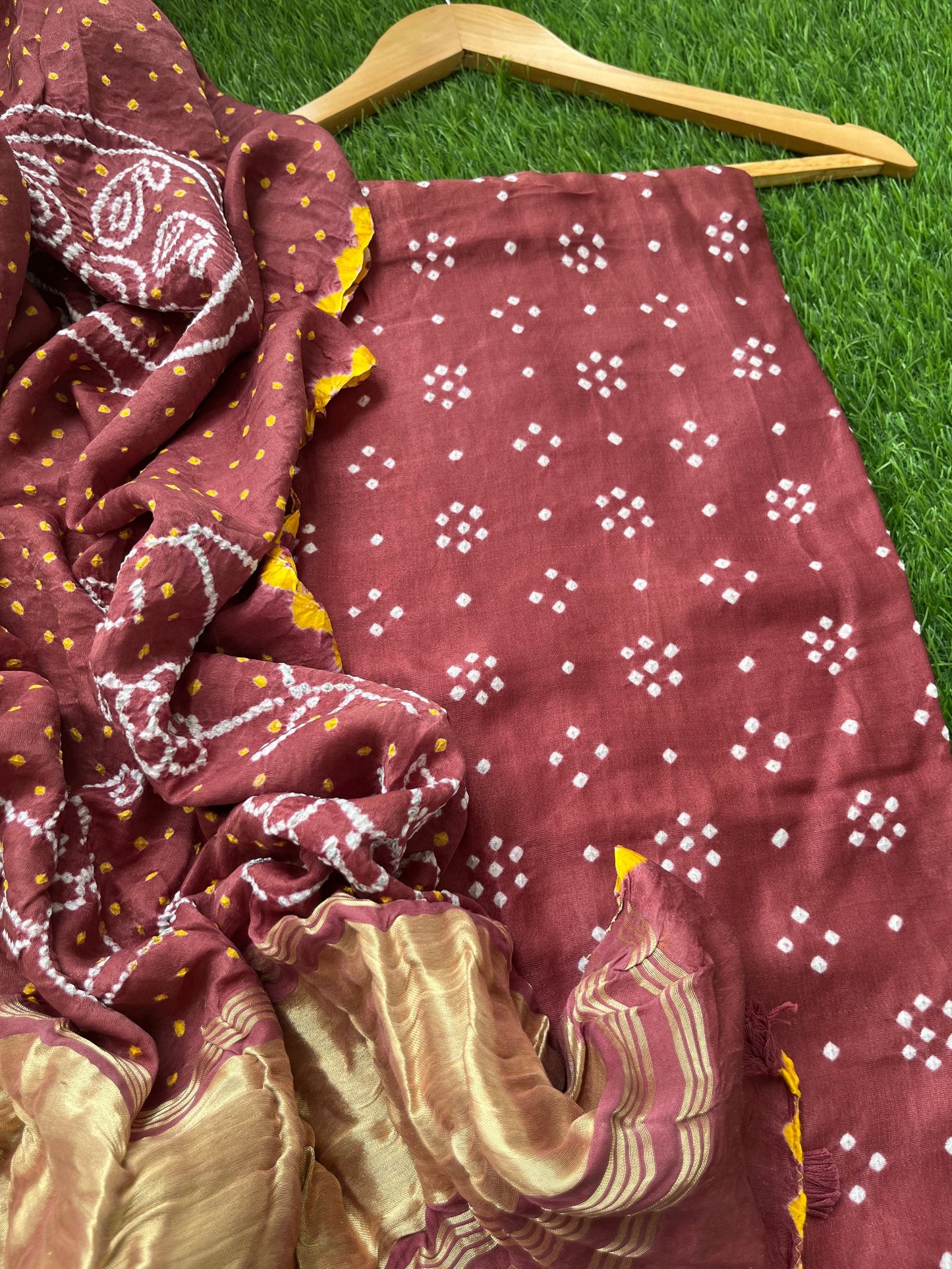 Gajji silk Bandhani dupatta kurta