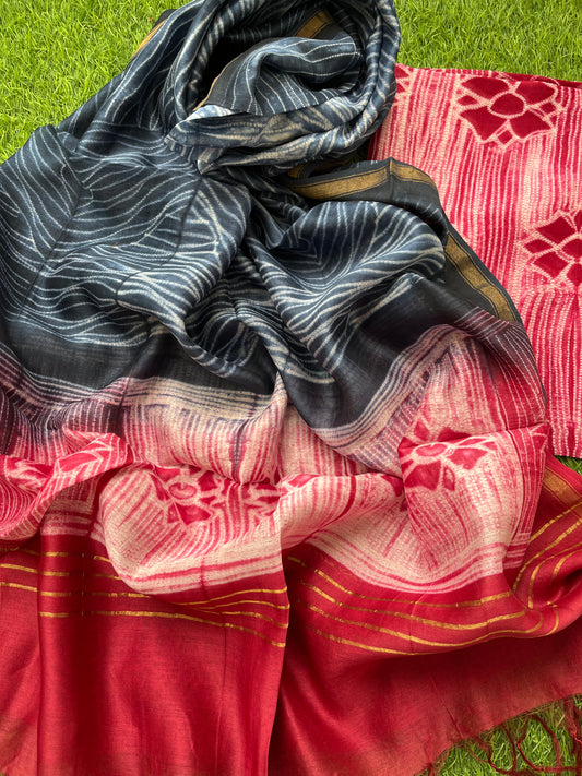 Shibori kurta dupatta