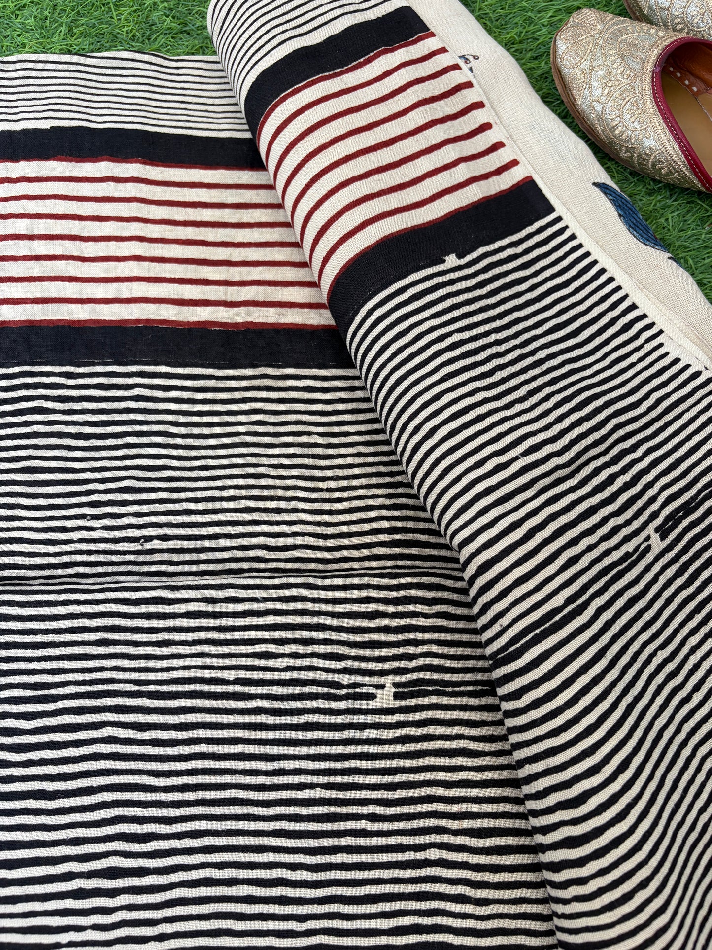 Linen Ajrakh Kurta and dupatta