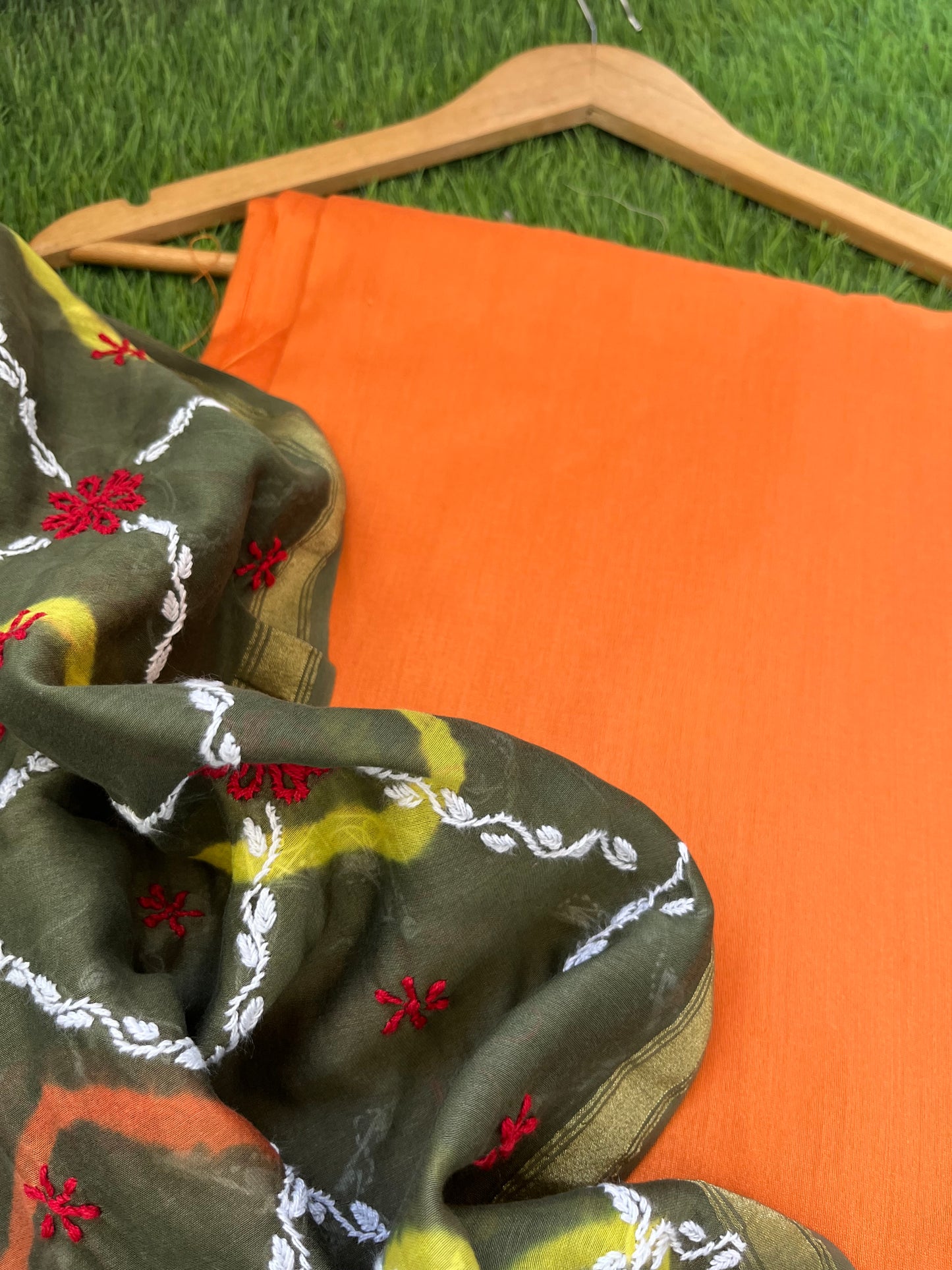 Cotton silk kurta bottom chanderi dupatta