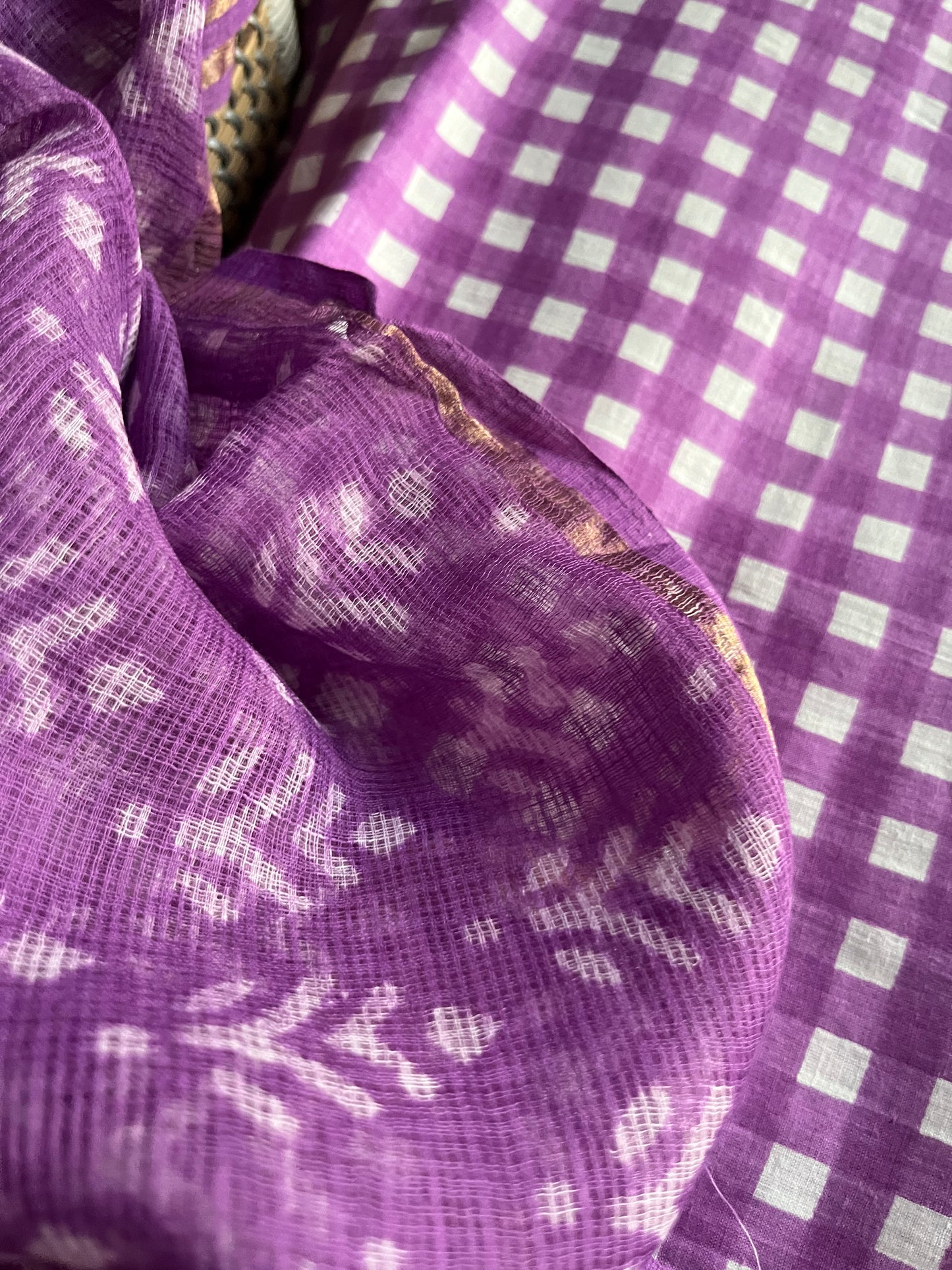 Cotton kurta bottom Kota Doria dupatta