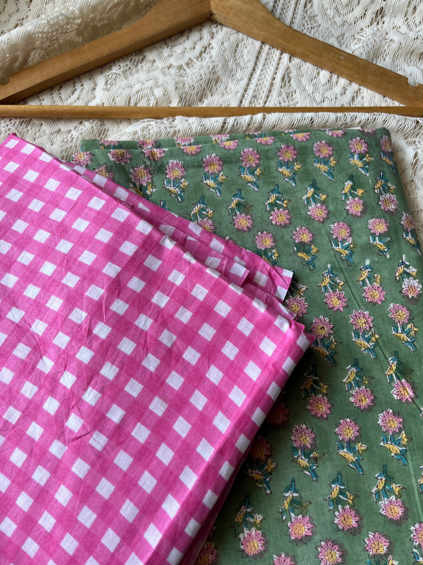 Check Cotton kurta Bottom