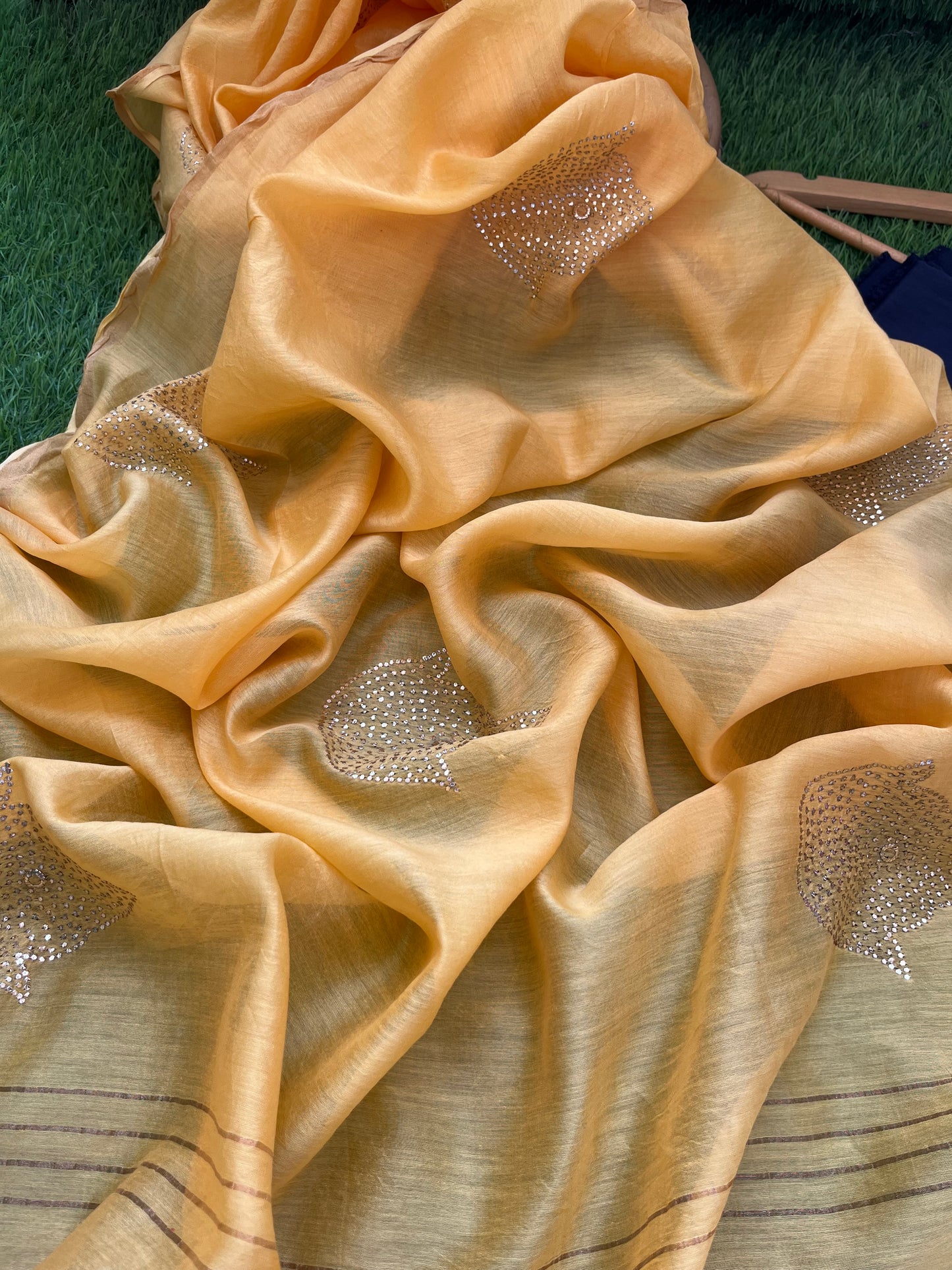 Chanderi Mukaish work Dupatta plain suit fabric