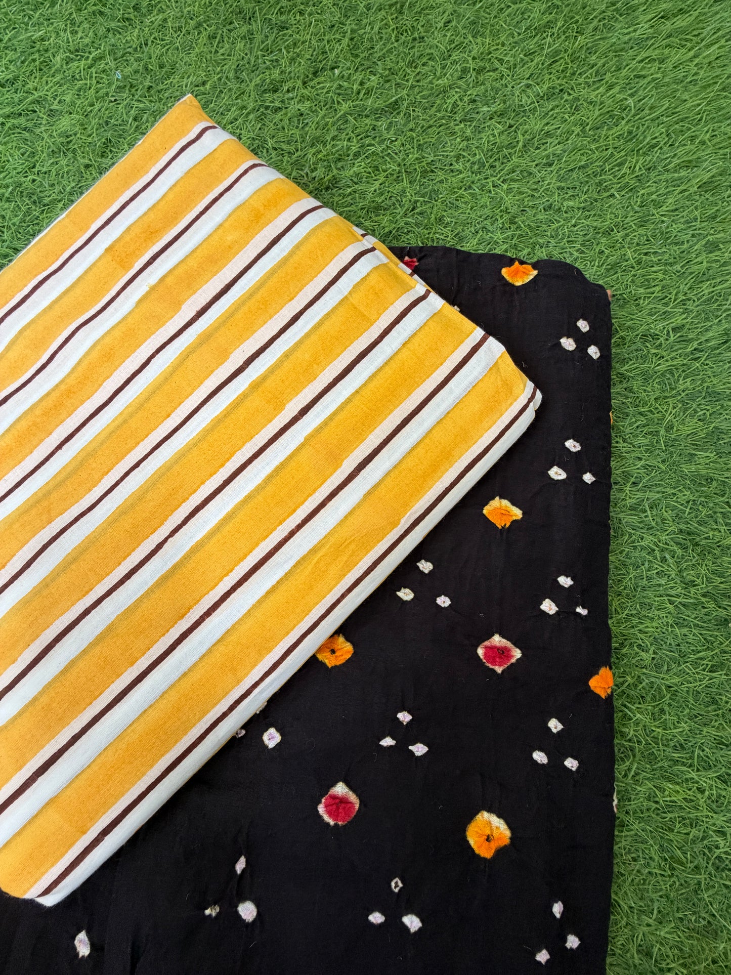 Cotton bandhani and print set