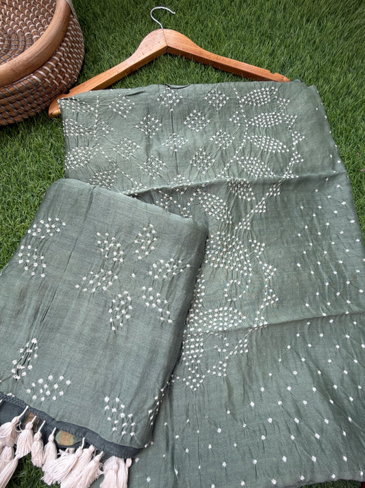 Chanderi Bandhani kurta dupatta