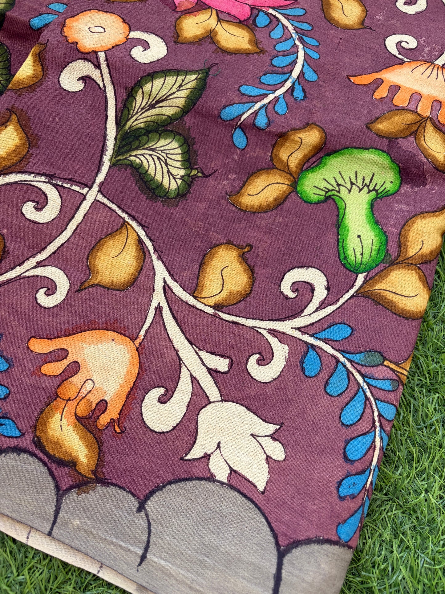 Cotton Kalamkari Fabric (hand painted)