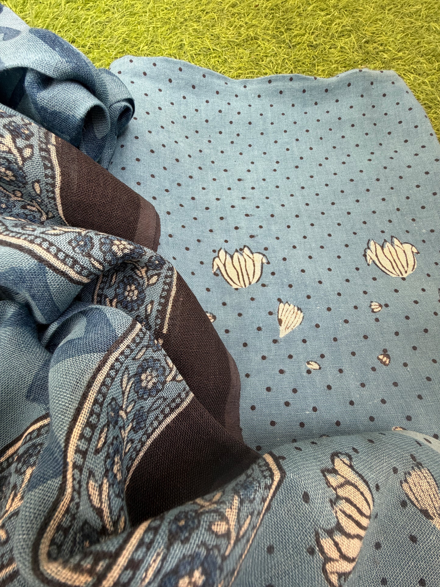 Linen Ajrakh Kurta and dupatta