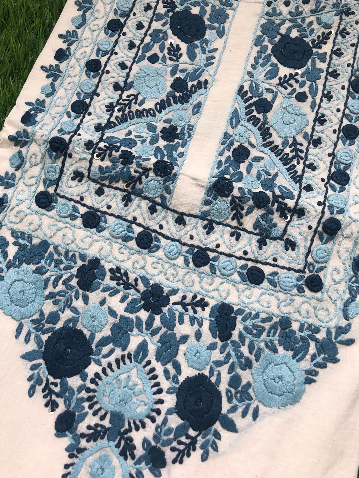 Handwoven Cotton embroidered kurta
