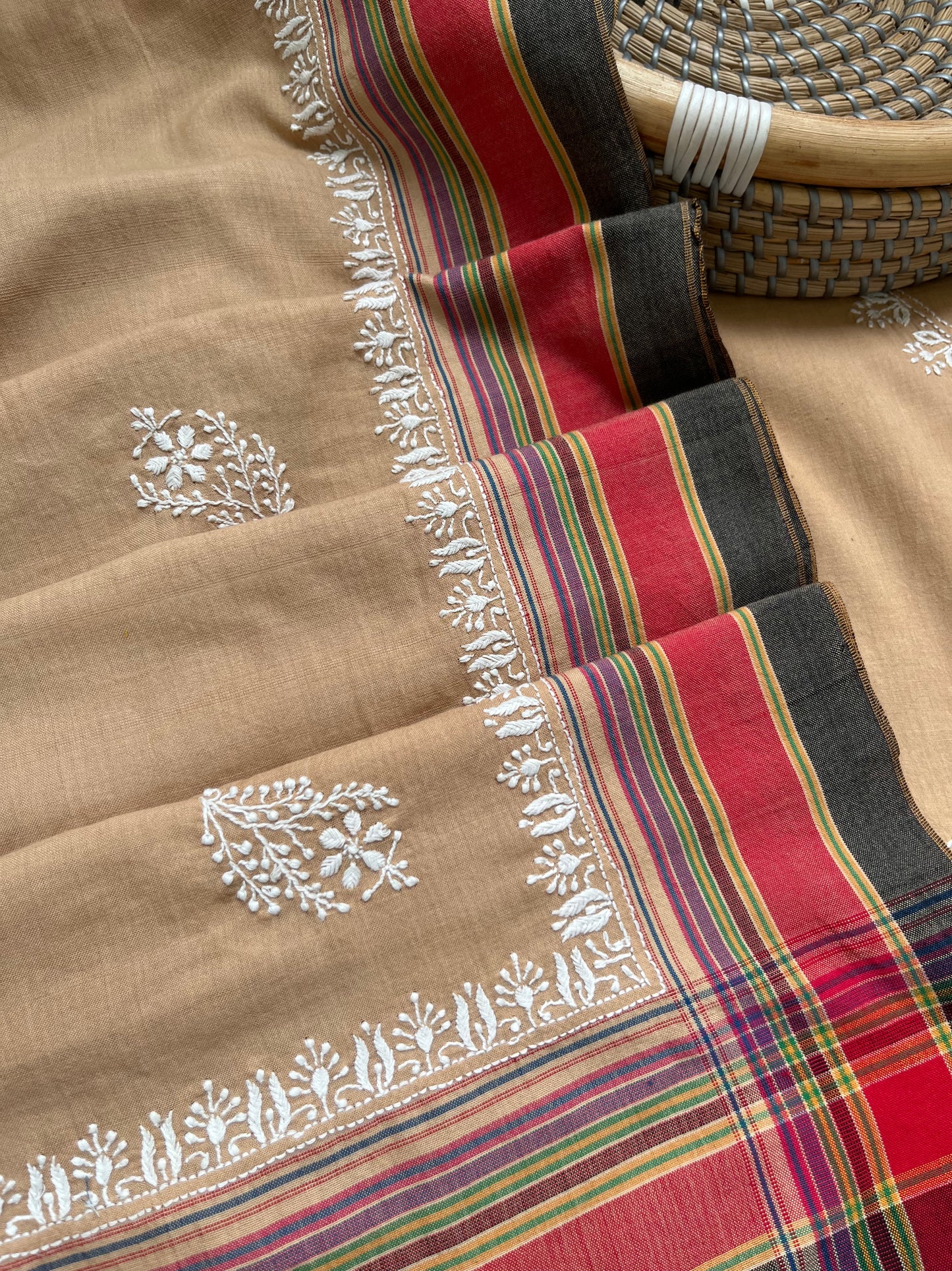 Kala cotton chikan Kurta dupatta