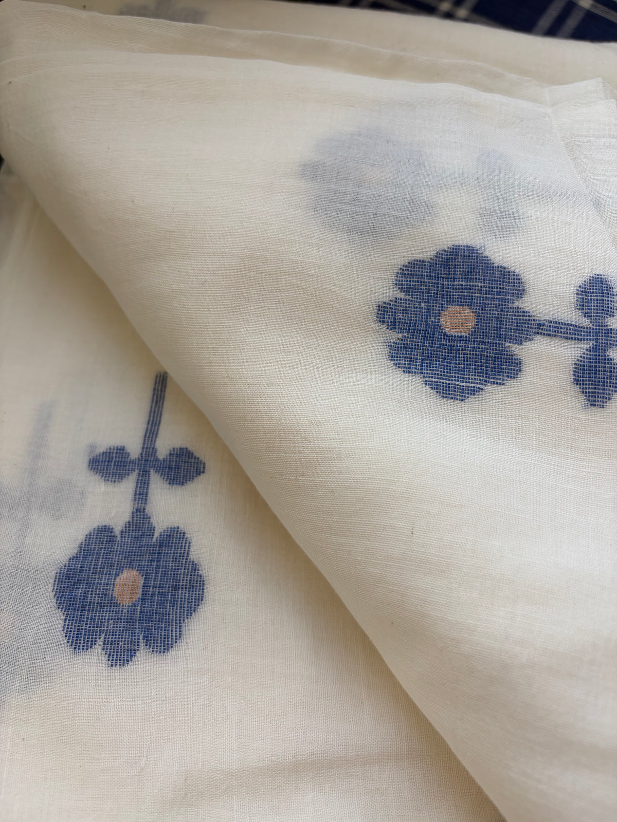 Jaamdani mul fabric