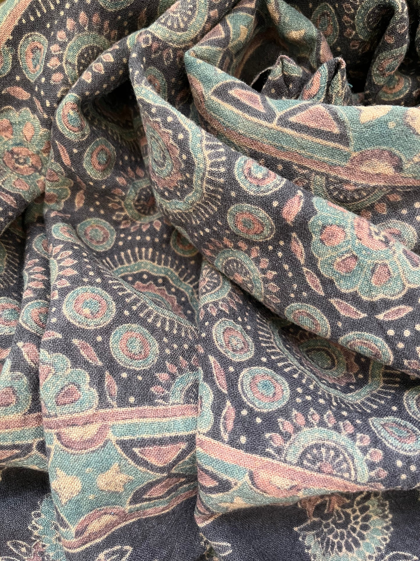 Handwoven ajrakh shawl