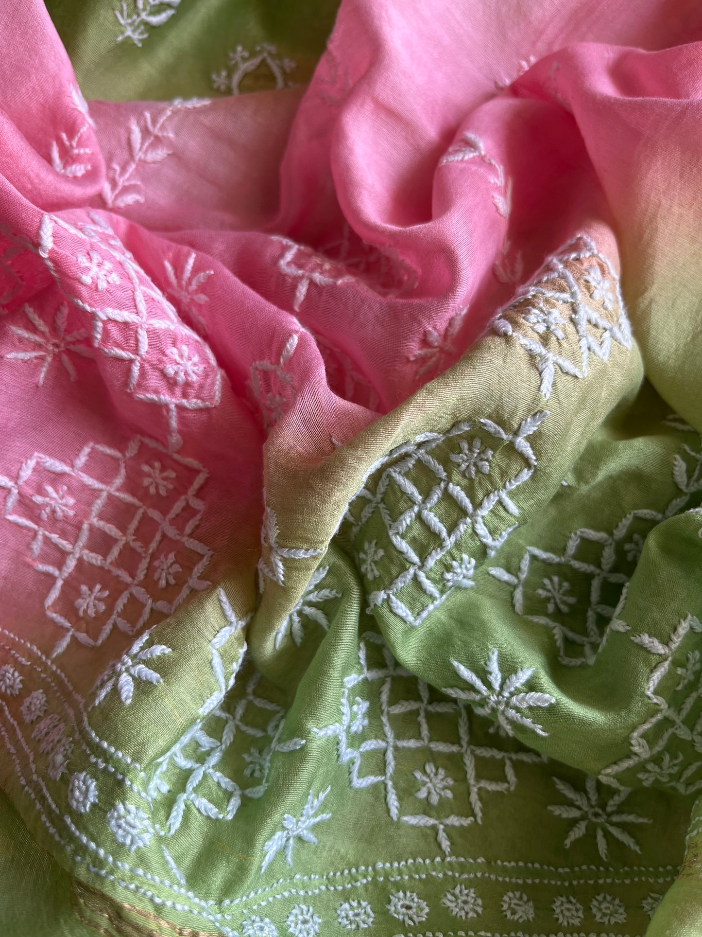 Chanderi Chikankari Kurta Dupatta