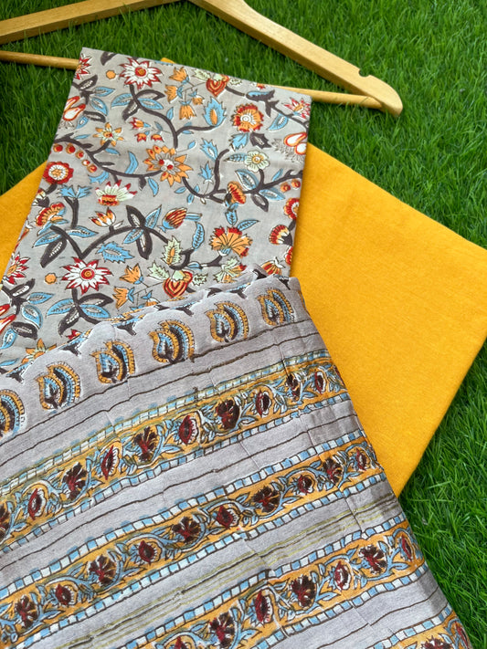 Cotton kurta bottom chanderi dupatta