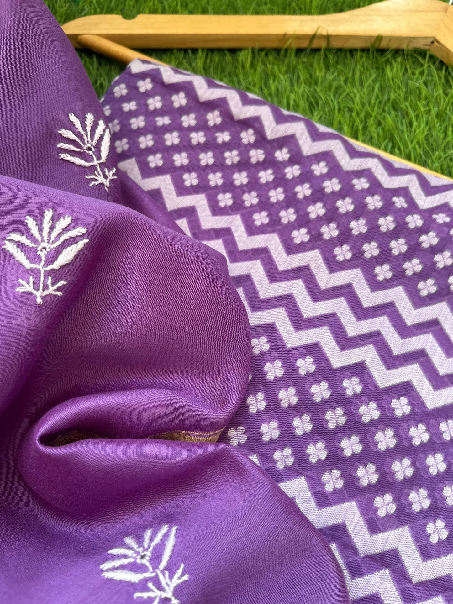 Jaamdani kurta chikankari dupatta