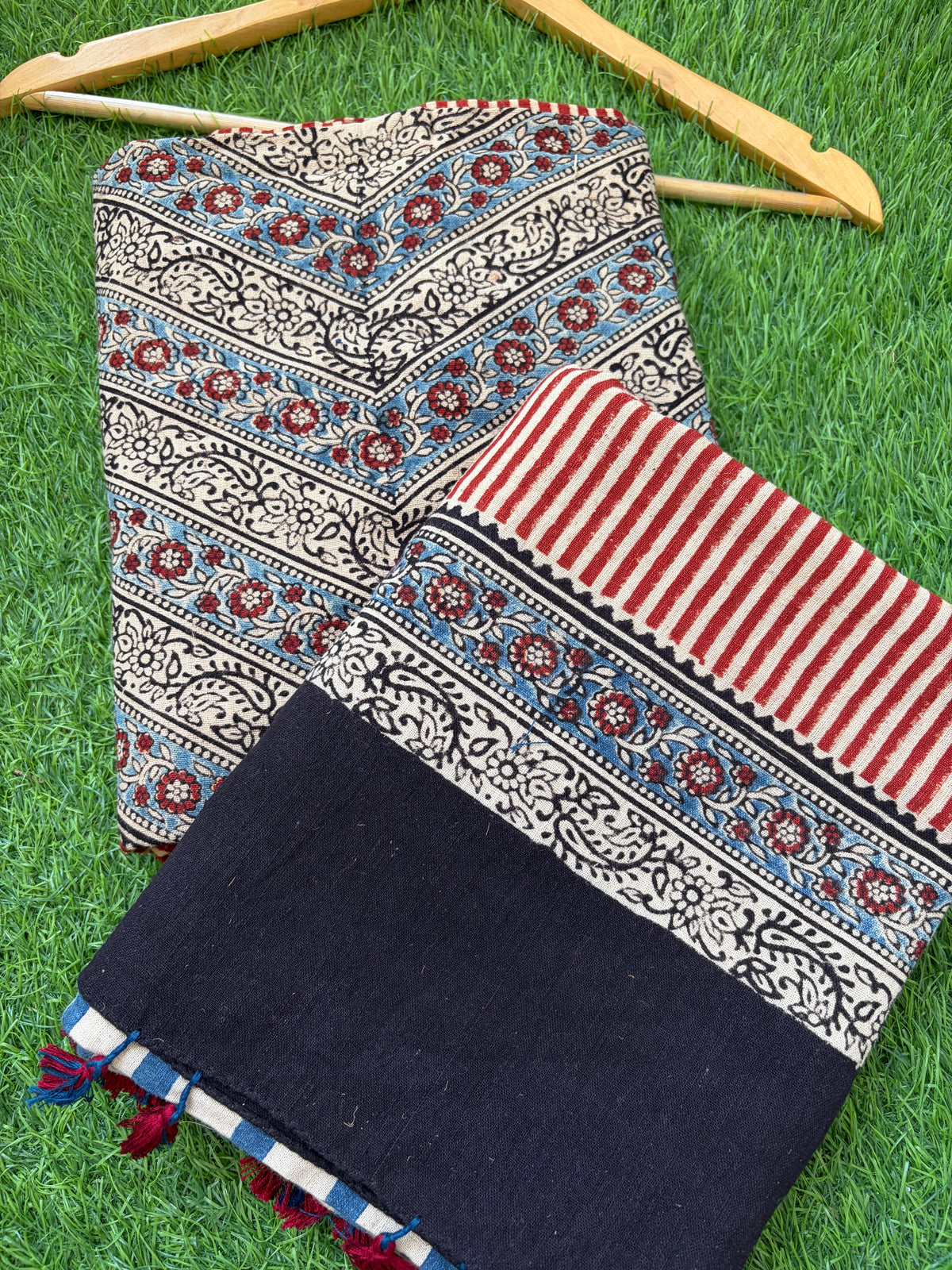 Kala cotton Ajrakh Kurta and dupatta