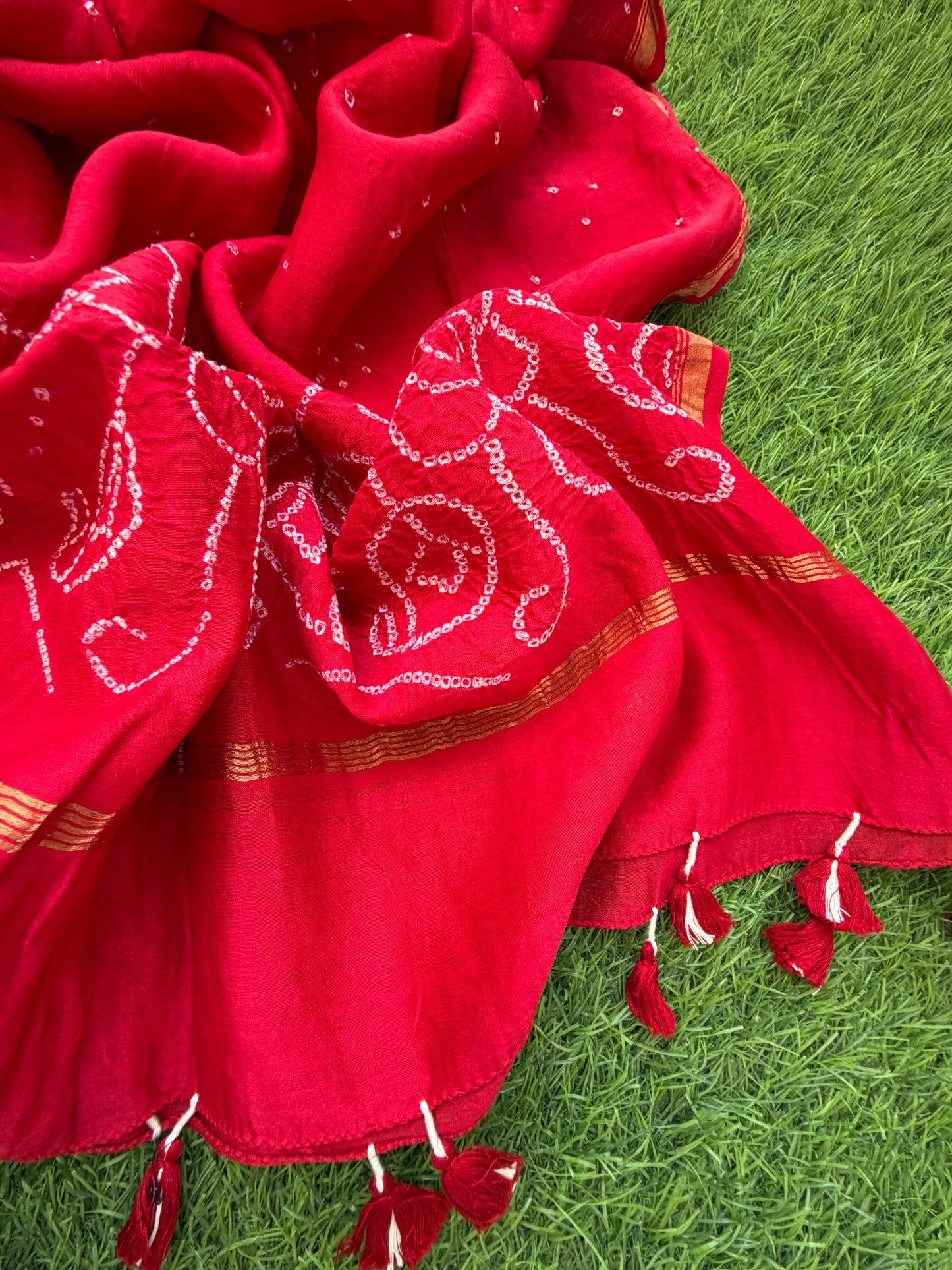 Chanderi Bandhani kurta dupatta