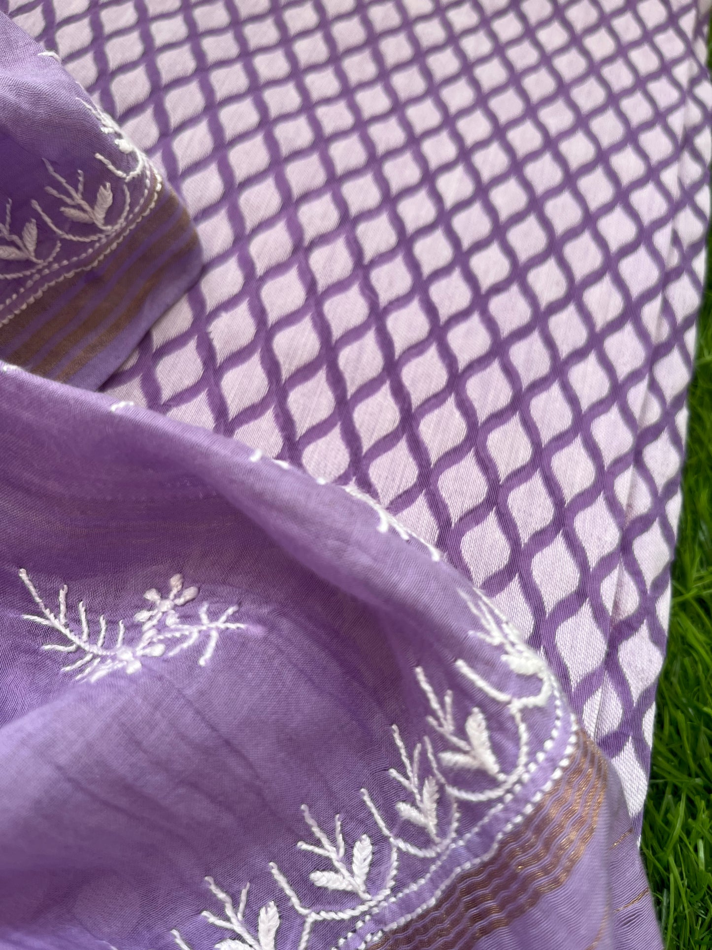 Jaamdani kurta chikankari dupatta