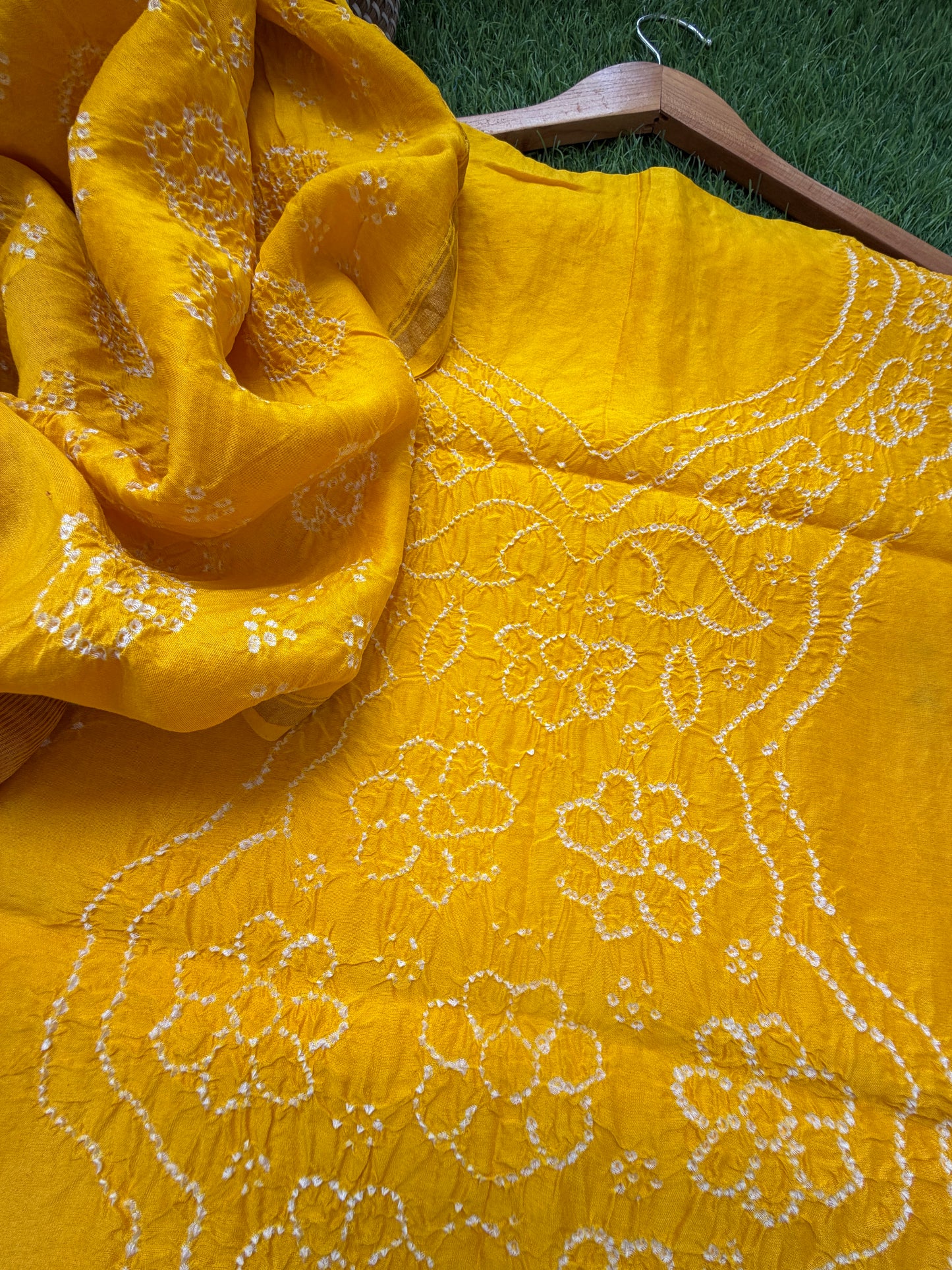 Chanderi Bandhani kurta dupatta