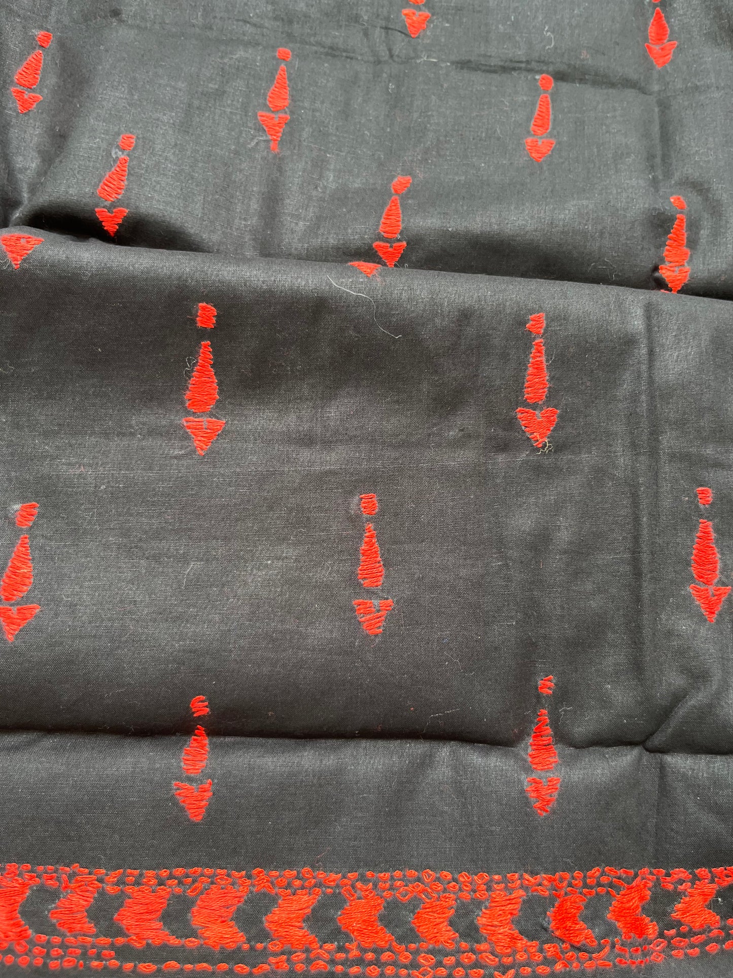 Handwoven Cotton Kantha Kurta Dupatta