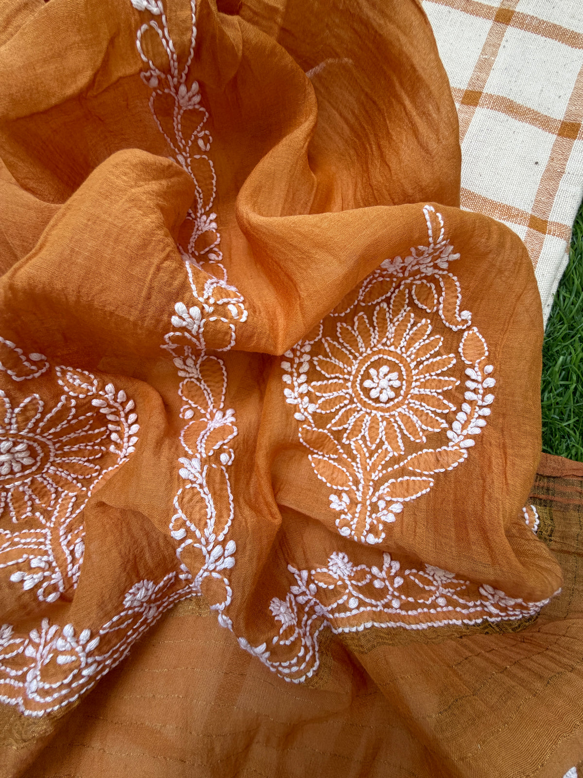Kala Cotton check Kurta and dupatta