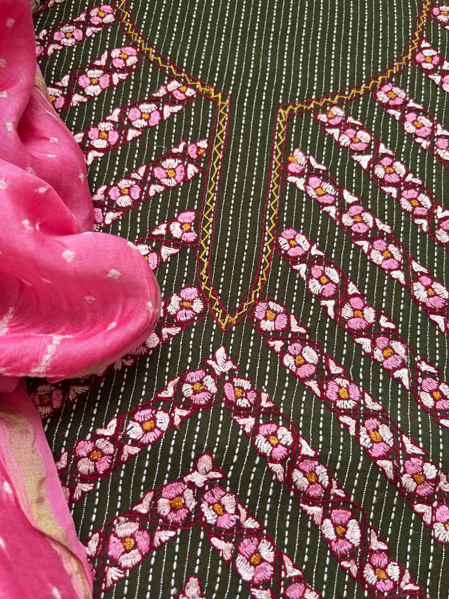 Cotton kashmiri work kurta