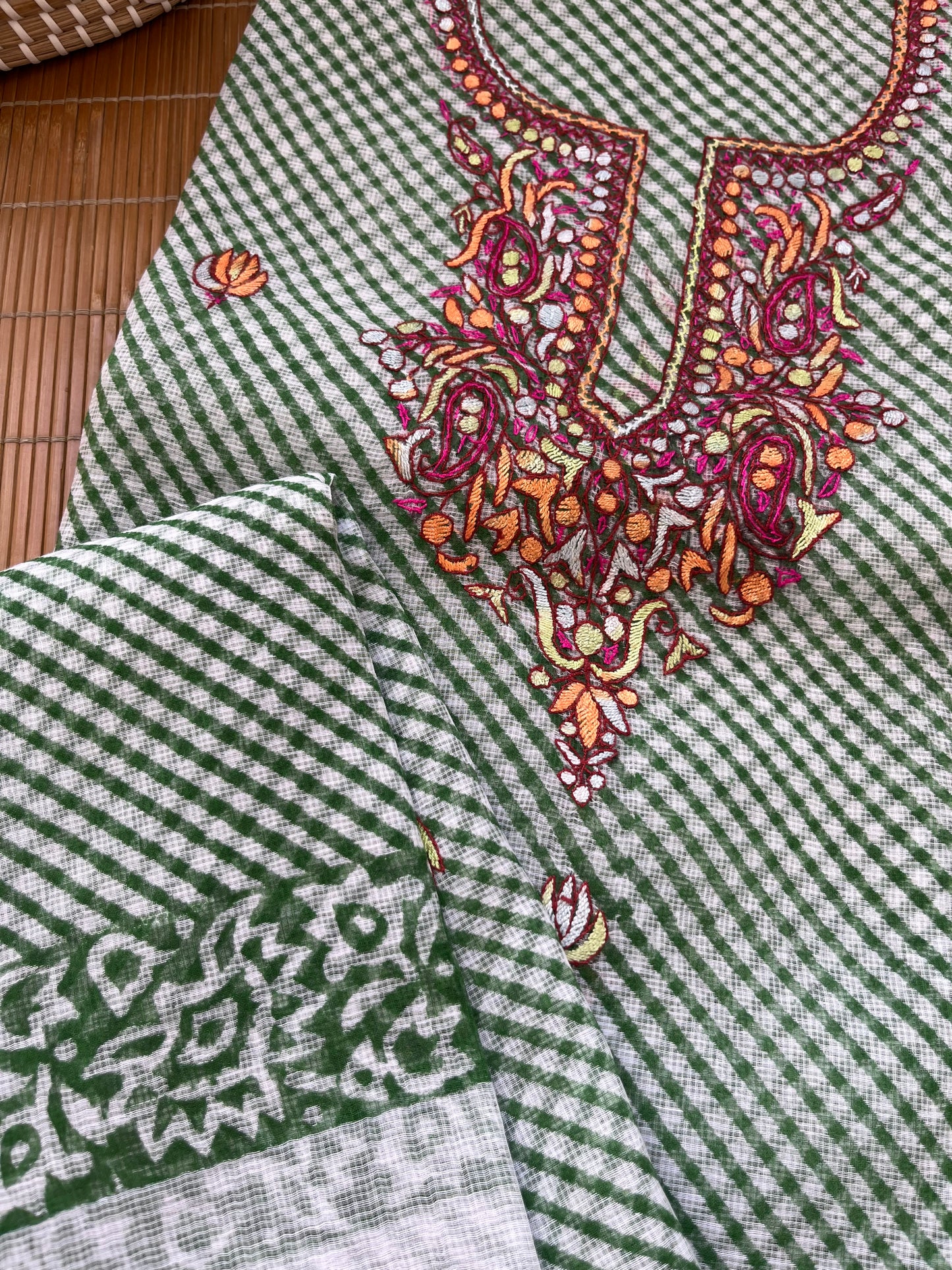 Kota kashmiri work kurta Dupatta