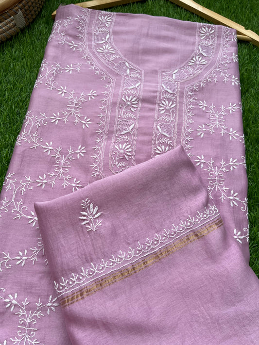 Chanderi Chikankari Kurta Dupatta