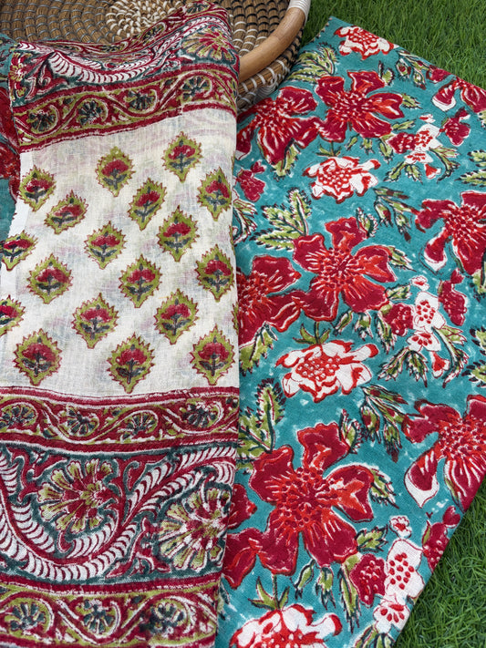 Pure Linen kurta and dupatta