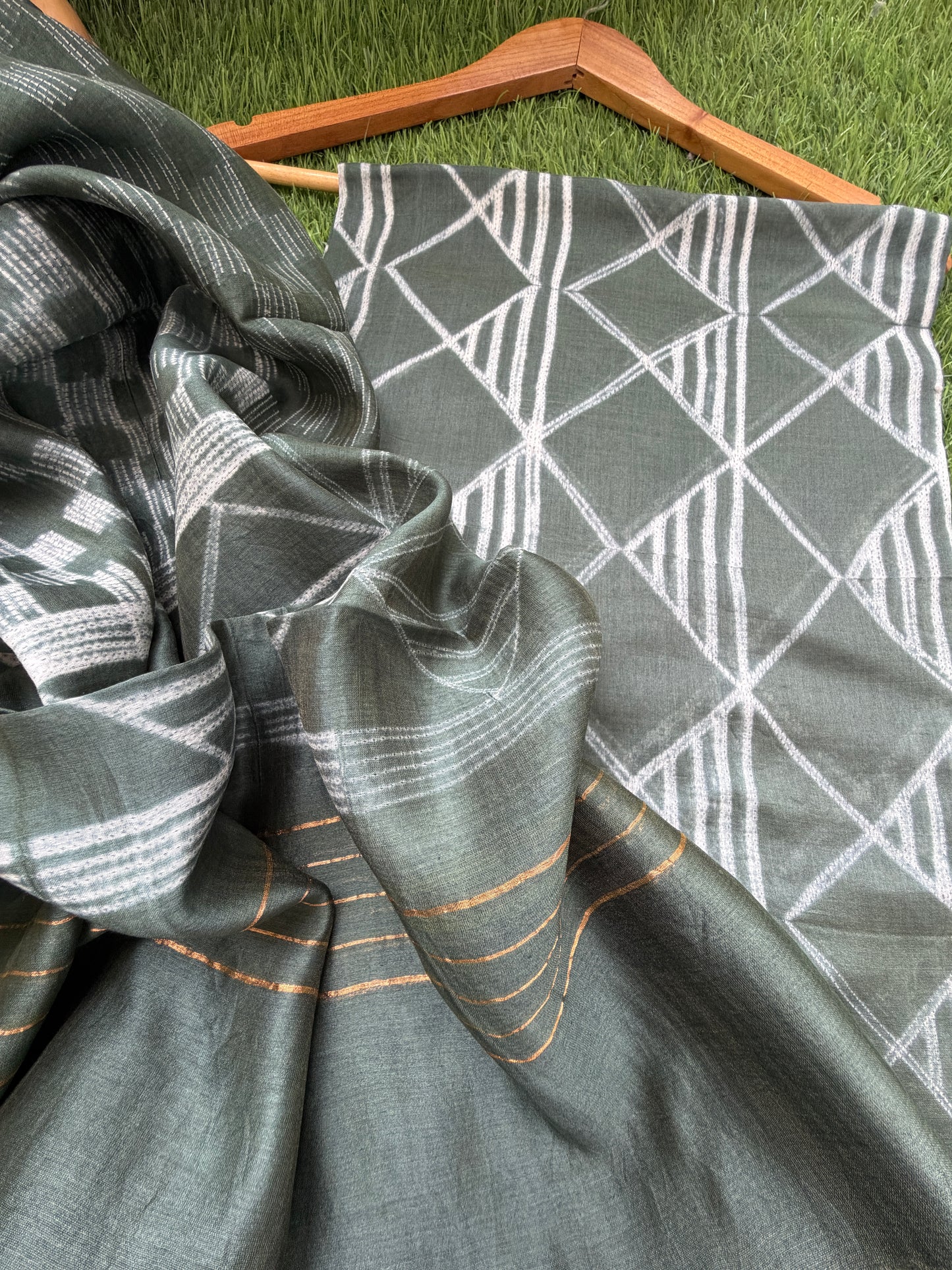 Chanderi Shibori kurta dupatta