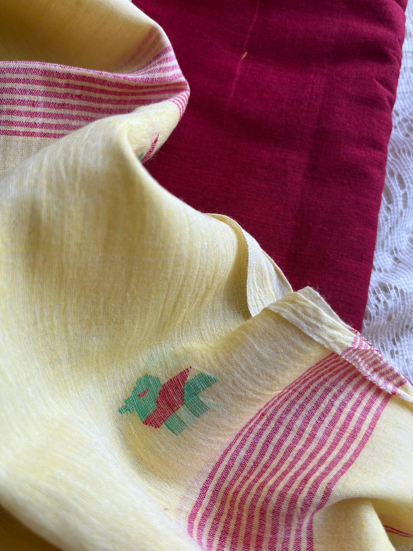 Cotton mangalgiri kurta bottom mul jaamdani dupatta
