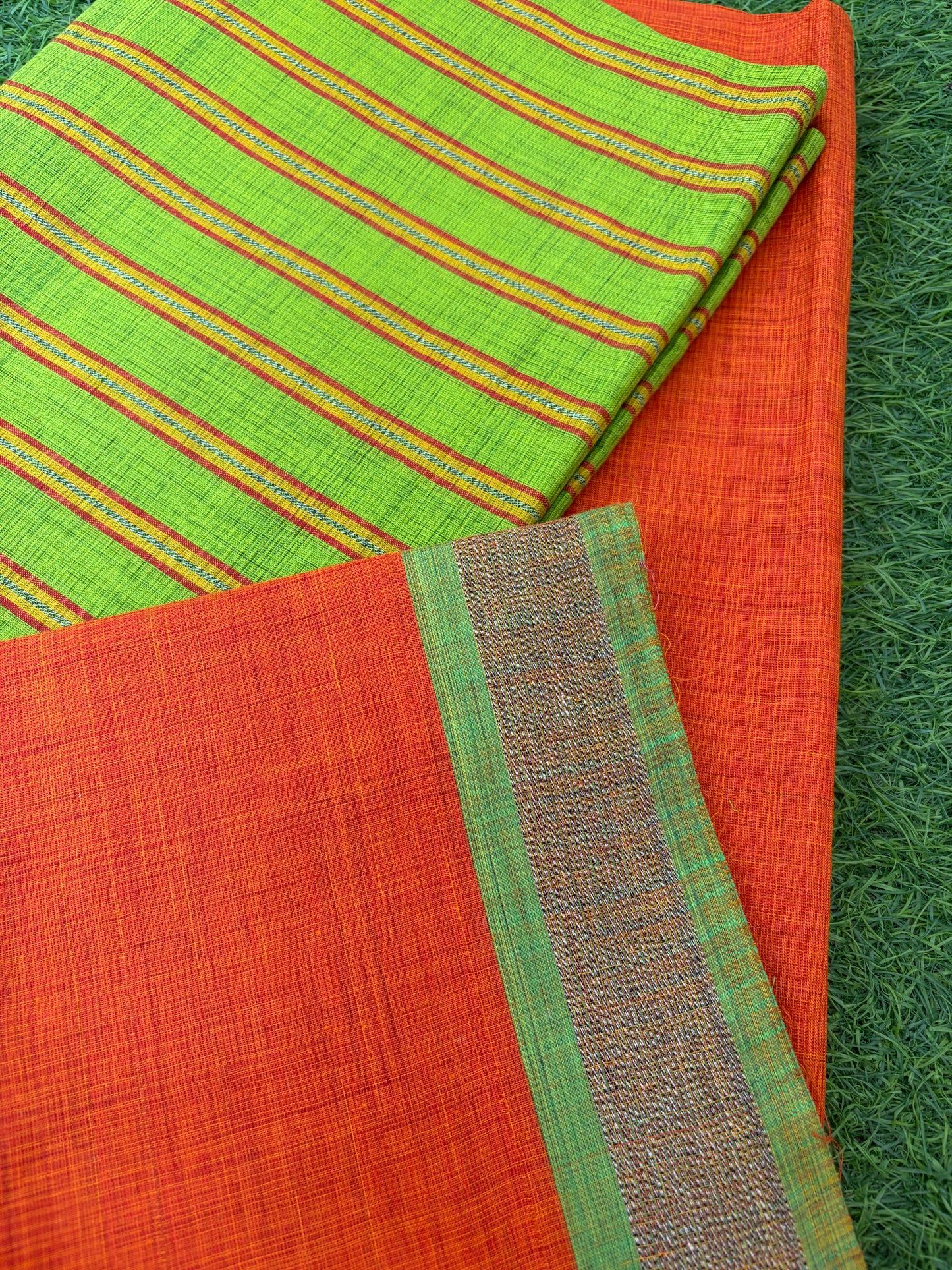 Mangalgiri Cotton 3 pc set - kurta Bottom Dupatta
