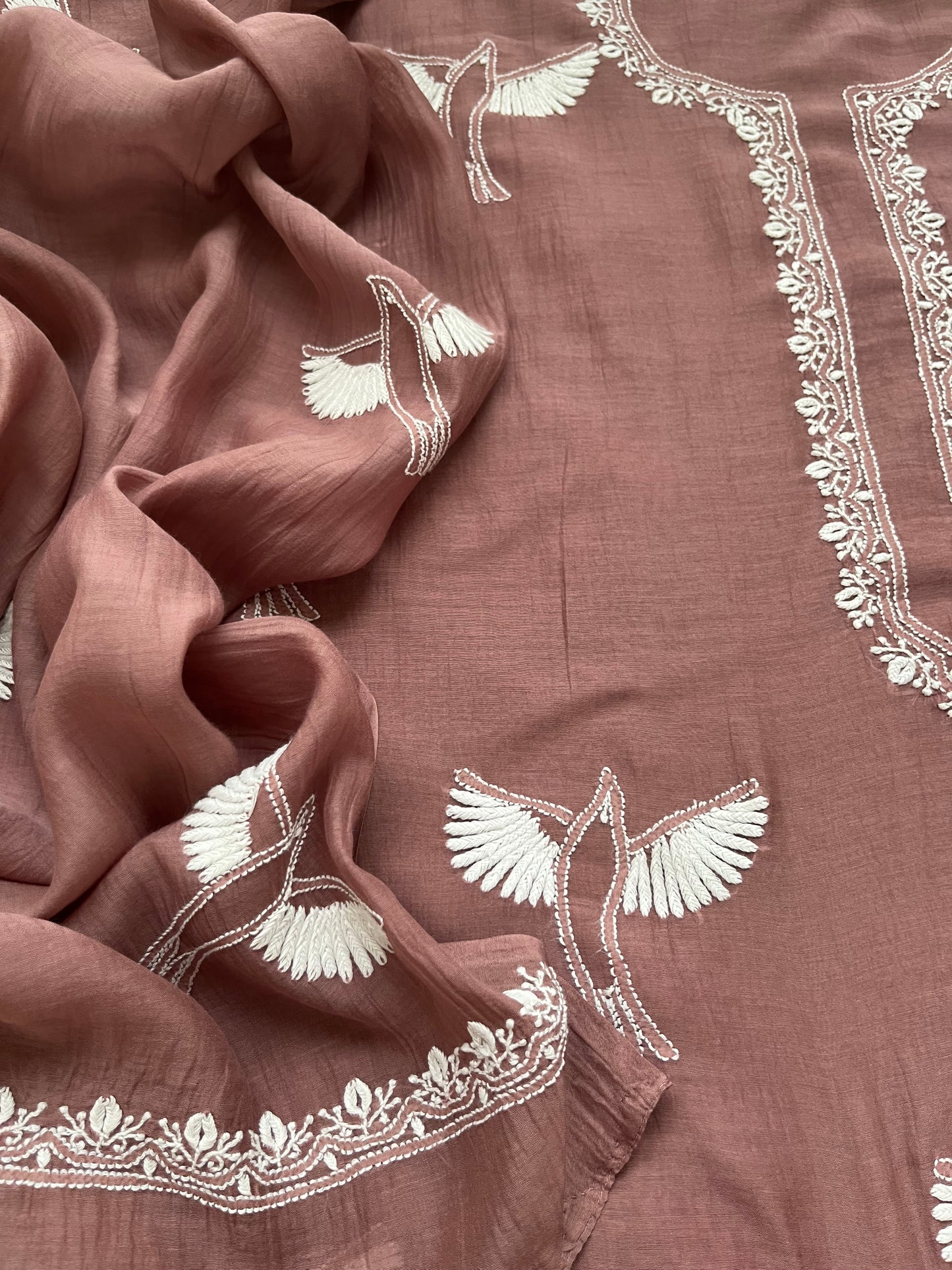 Chanderi Chikankari Kurta Dupatta