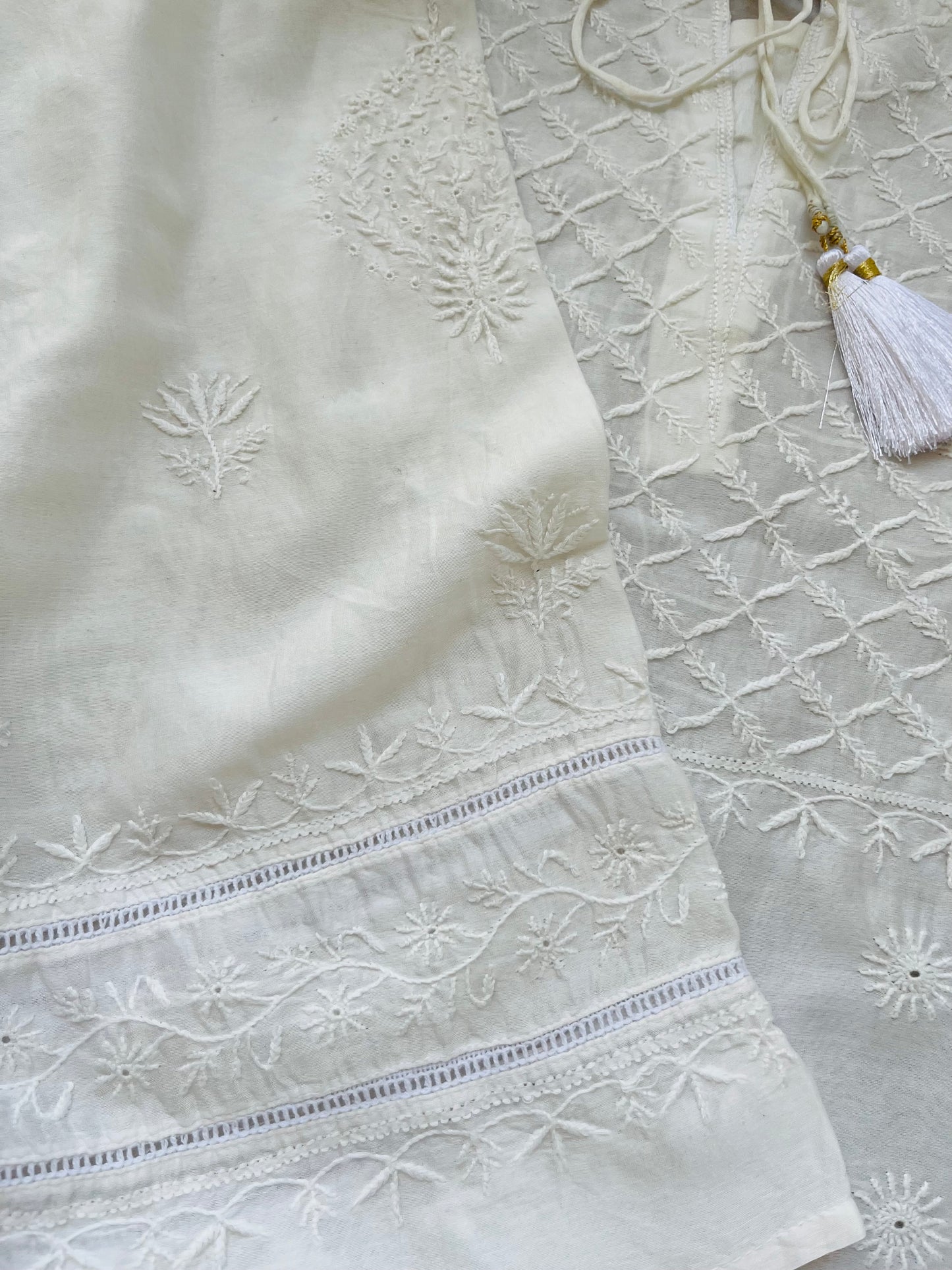 Chanderi Chikankari Kurta Dupatta