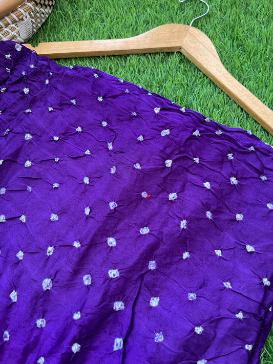 Modal Silk bandhani fabric