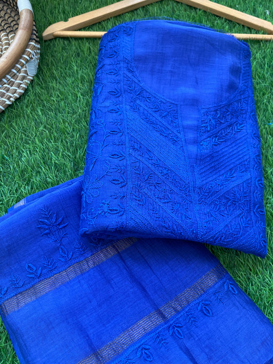 Chanderi Chikankari Kurta Dupatta