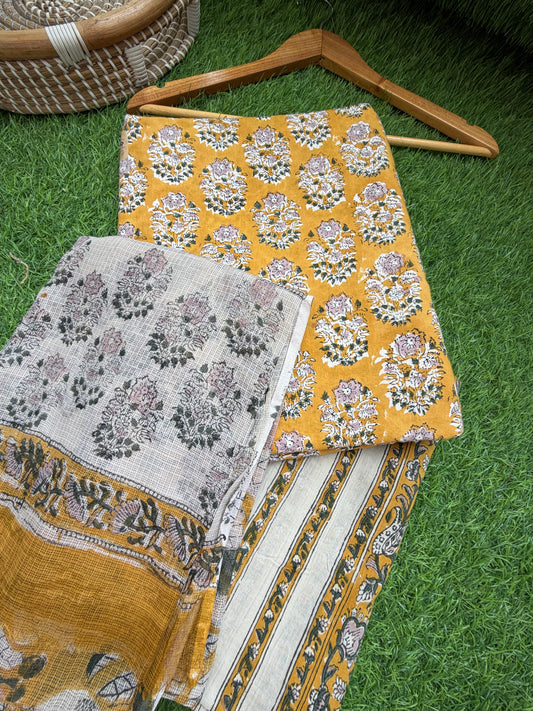 Cotton kurta bottom fabric kota dupatta