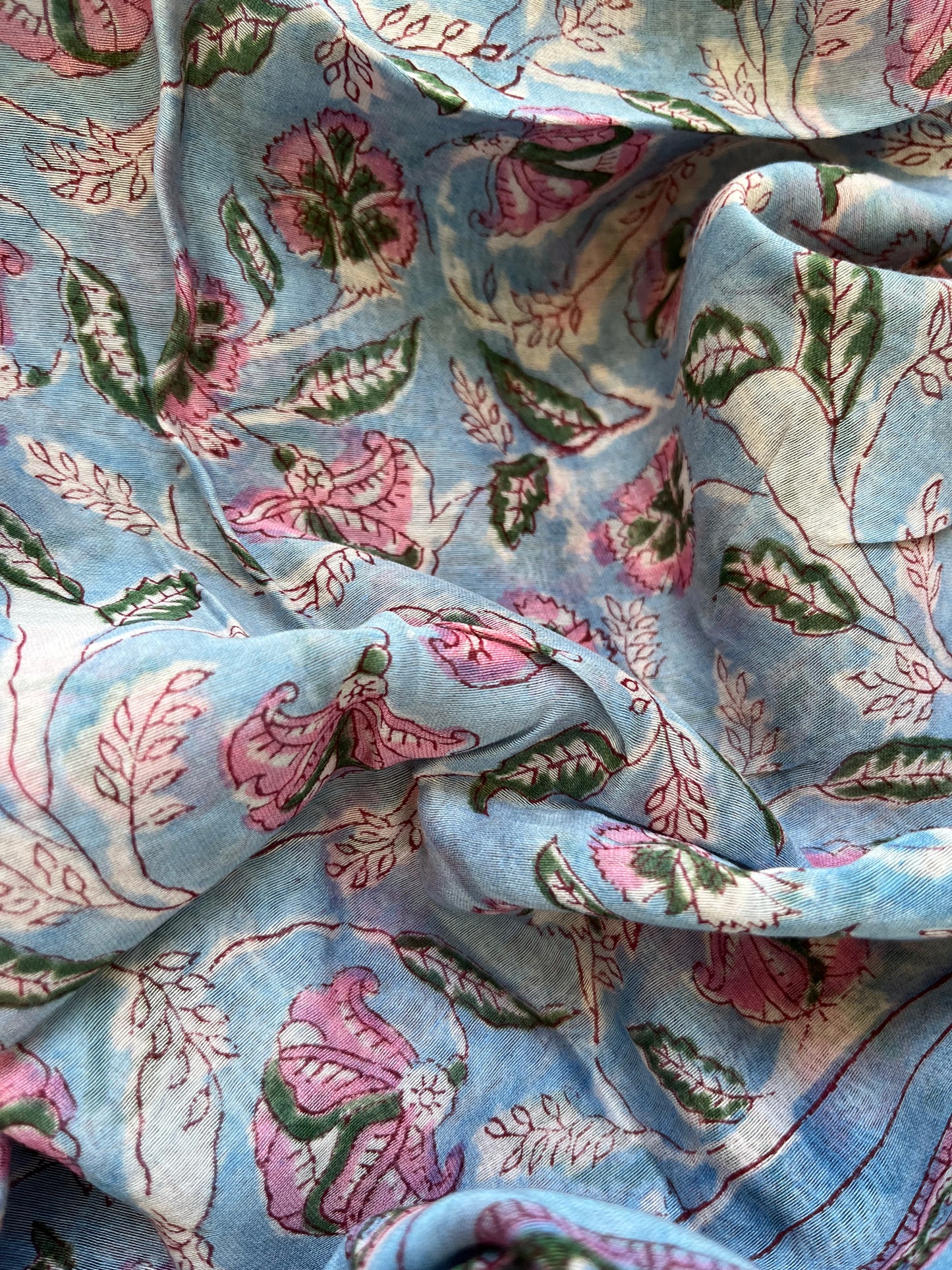 Chanderi block print dupatta ikkat kurta