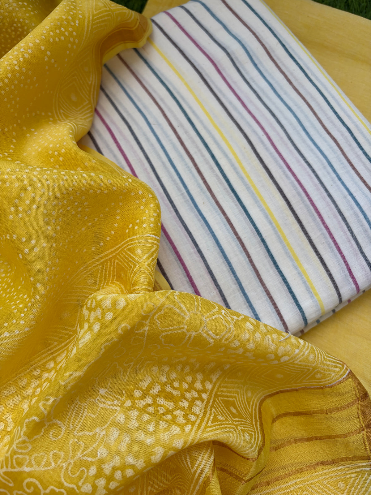 Khadi kurta bottom fabric chanderi dupatta