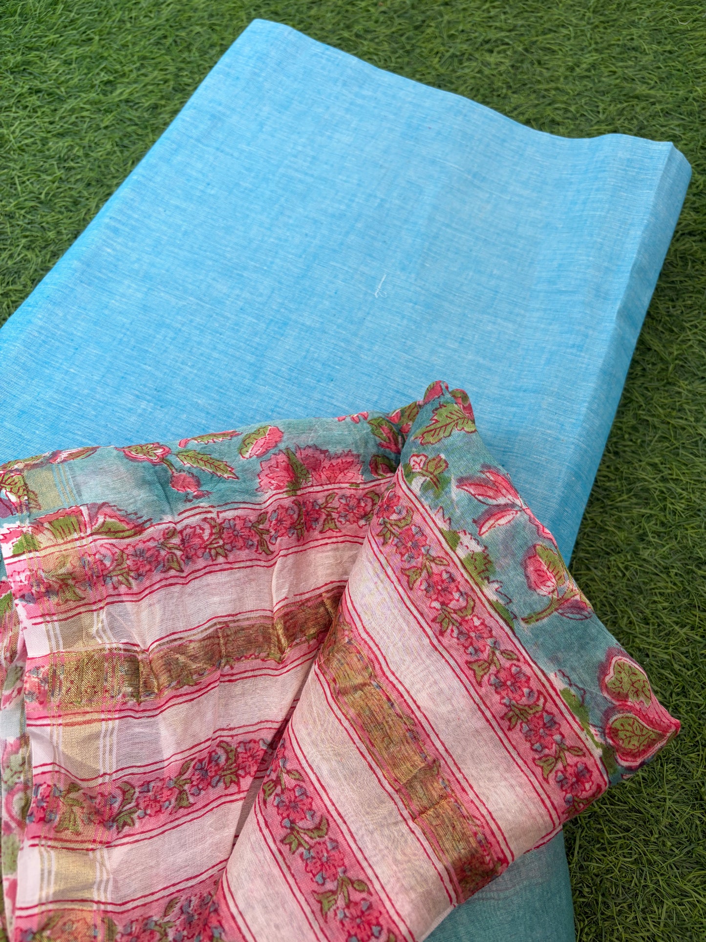 Mangalgiri kurta bottom fabric chanderi dupatta