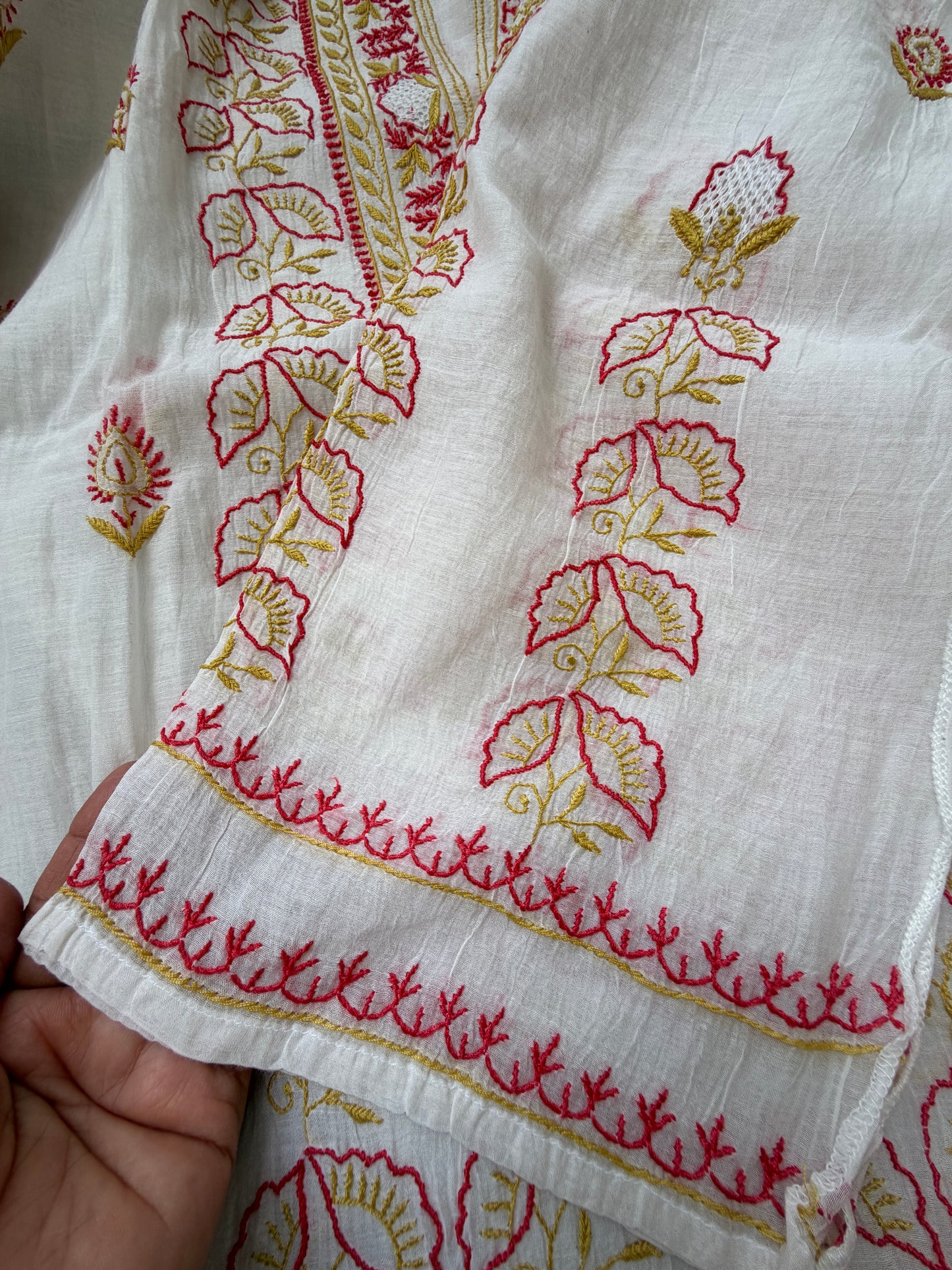 Chanderi Chikankari Kurta Dupatta
