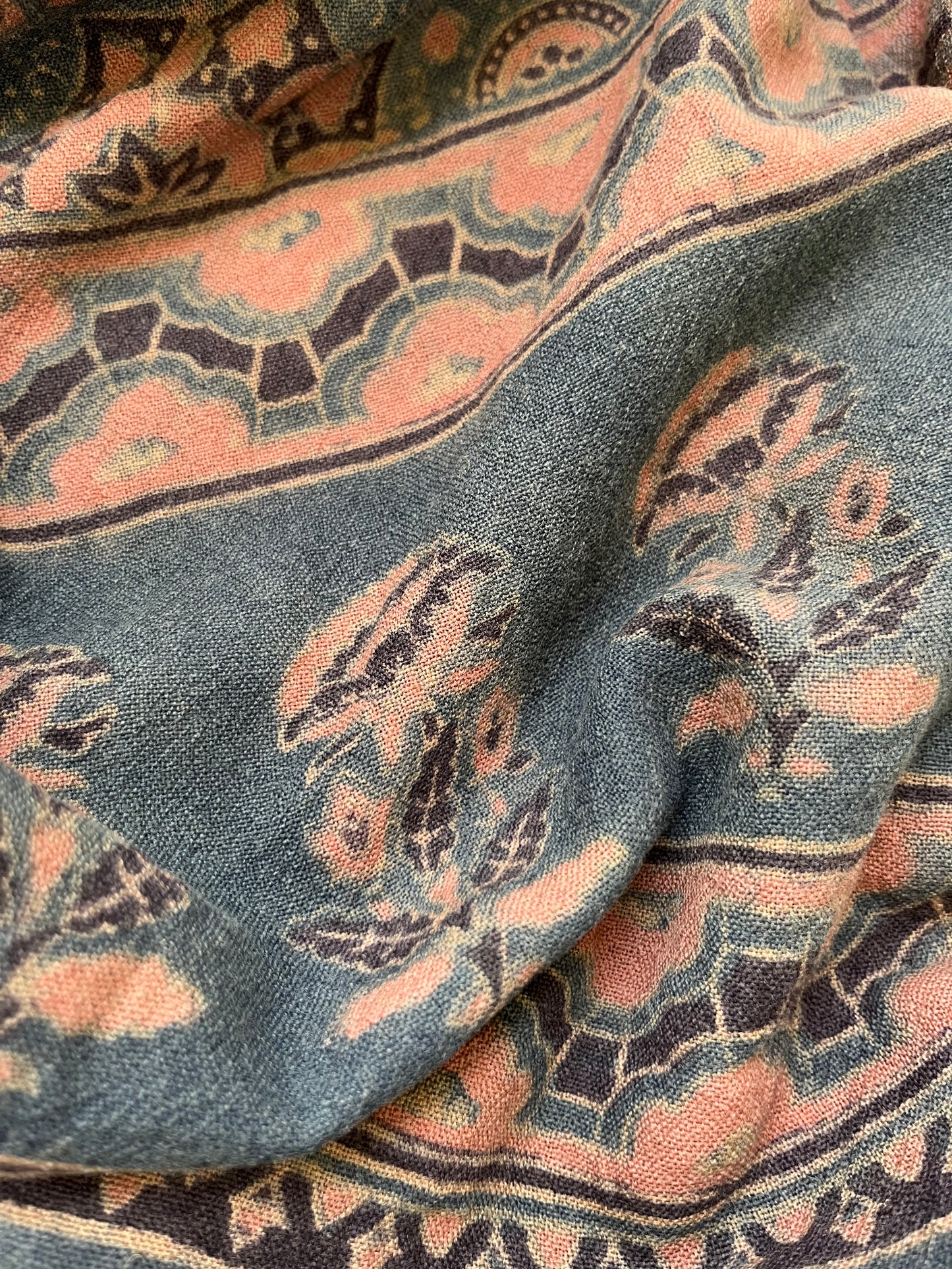 Handwoven ajrakh shawl