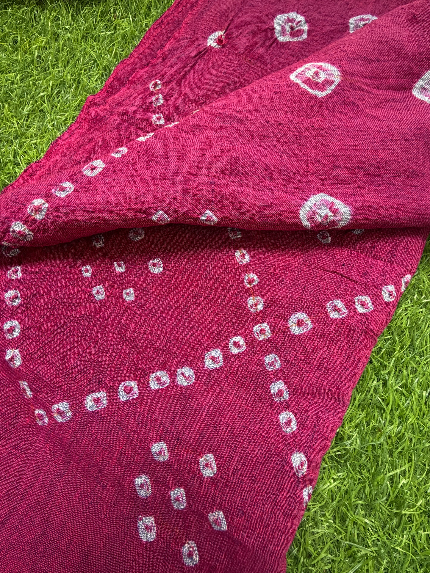 Handwoven organic kala Cotton bandhani fabric (Copy)
