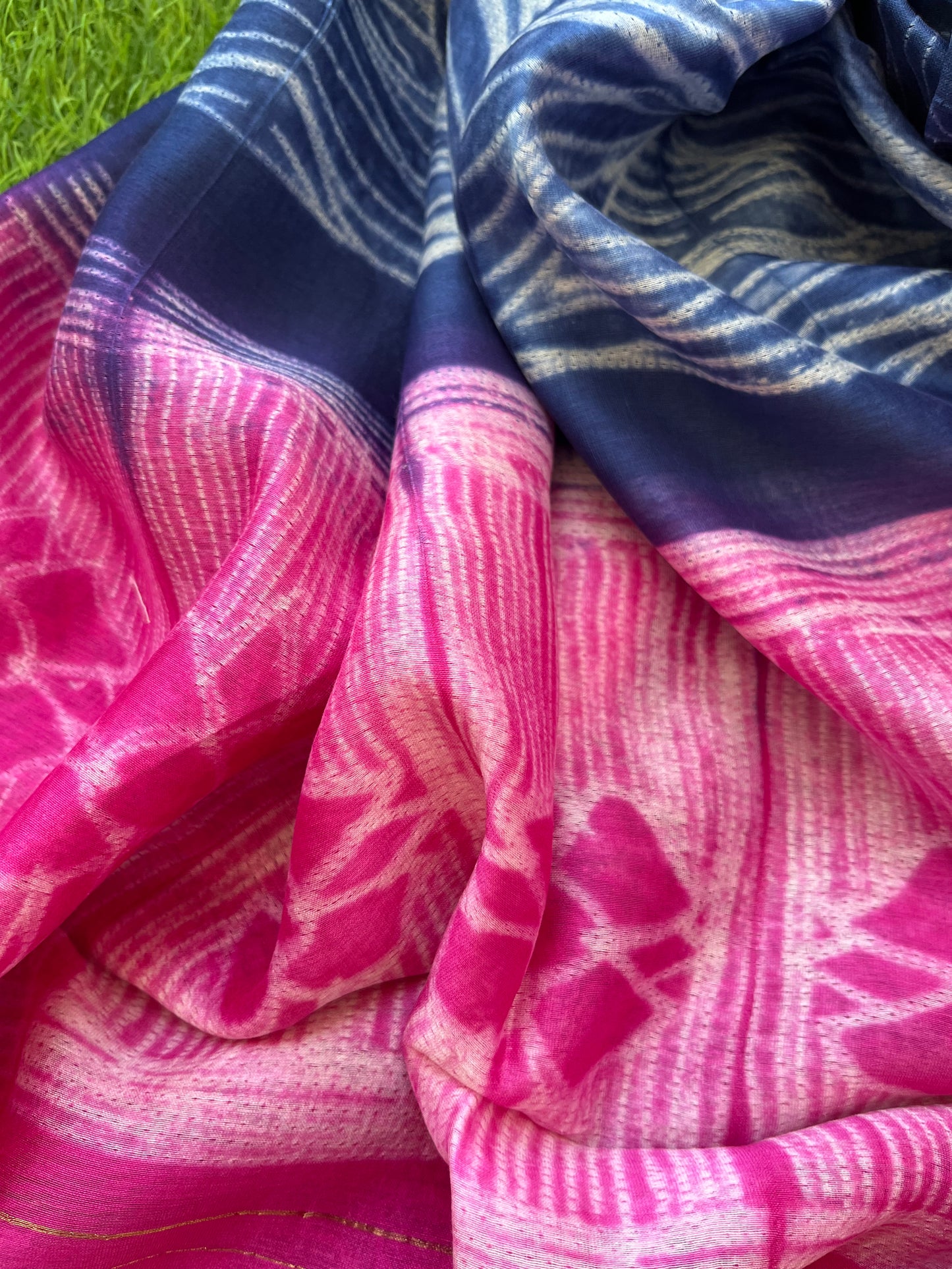 Shibori chanderi kurta dupatta