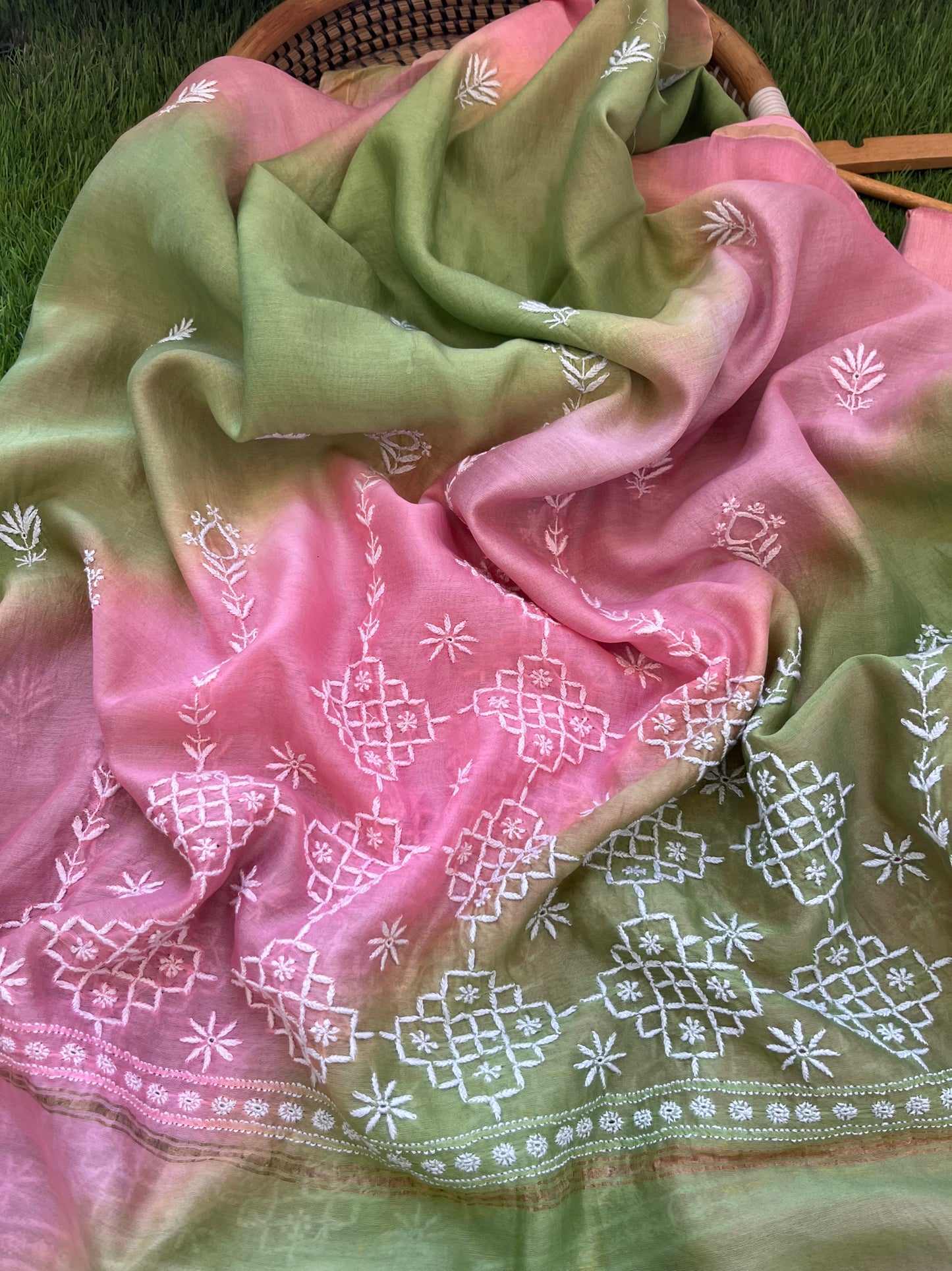 Cotton silk kurta bottom chanderi dupatta