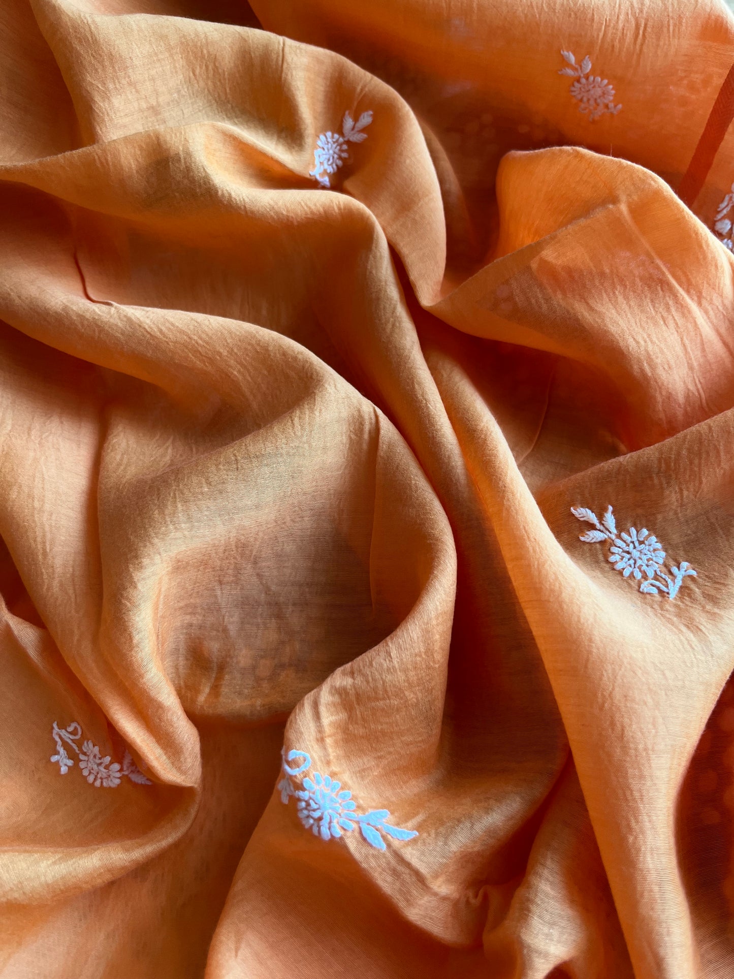 Cotton Baatik kurta bottom chikankari dupatta