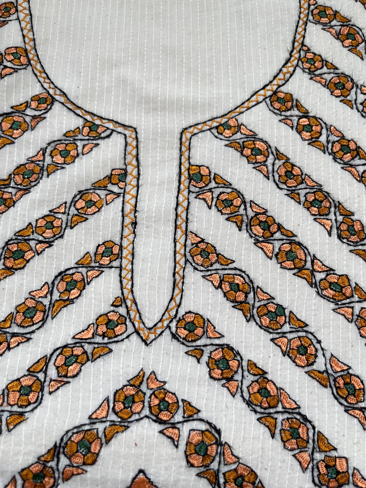 Cotton kashmiri work kurta bandhani Dupatta