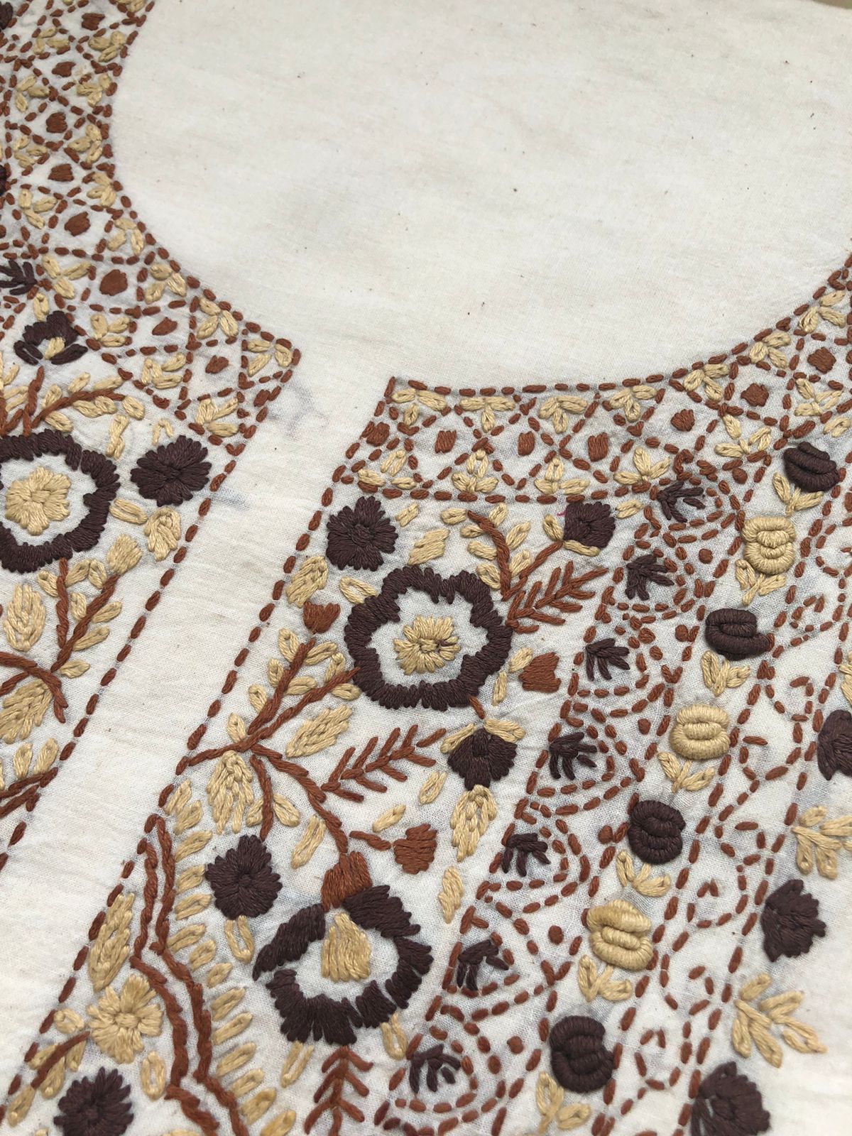 Handwoven Cotton embroidered kurta