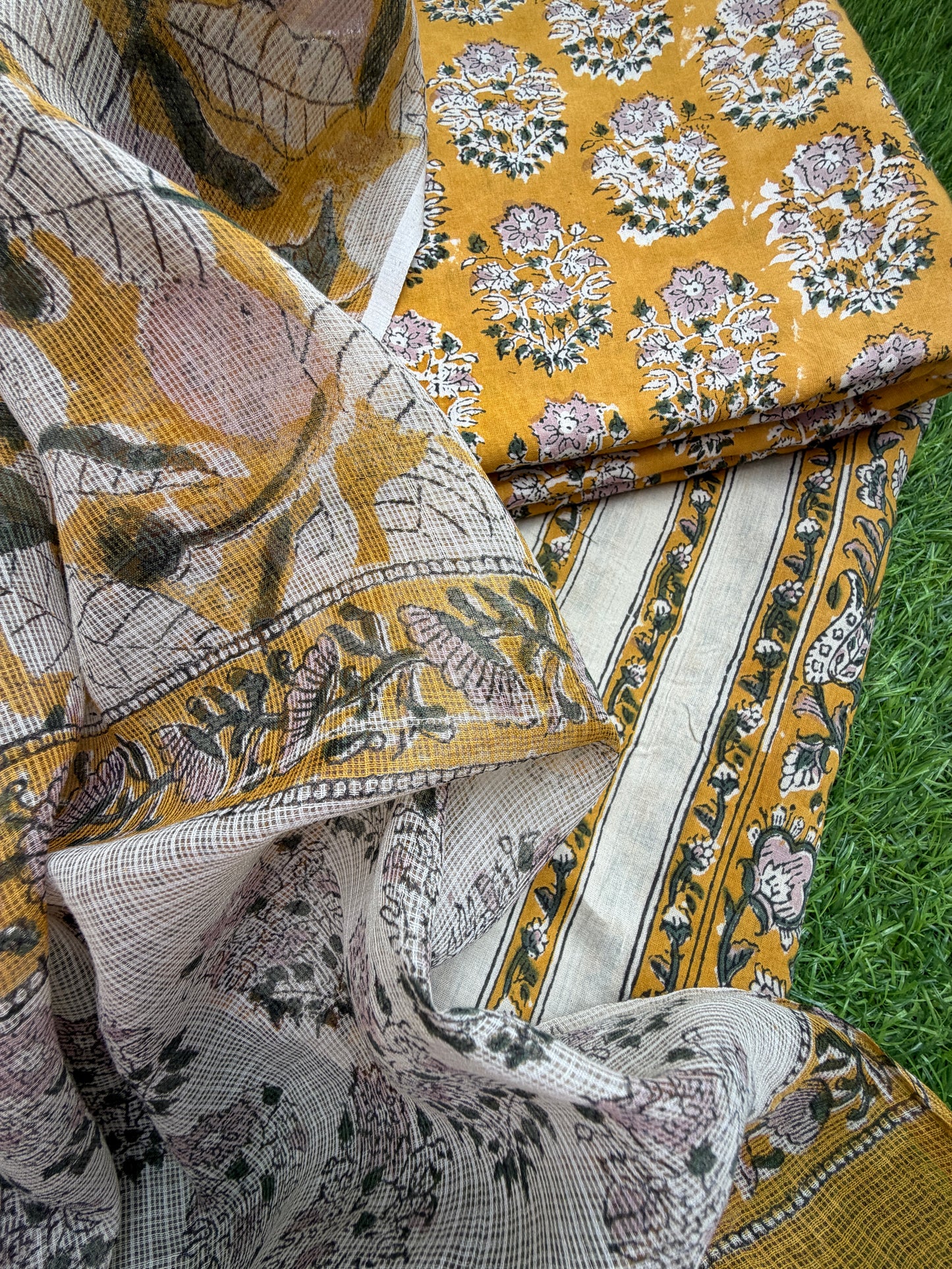 Cotton kurta bottom fabric kota dupatta