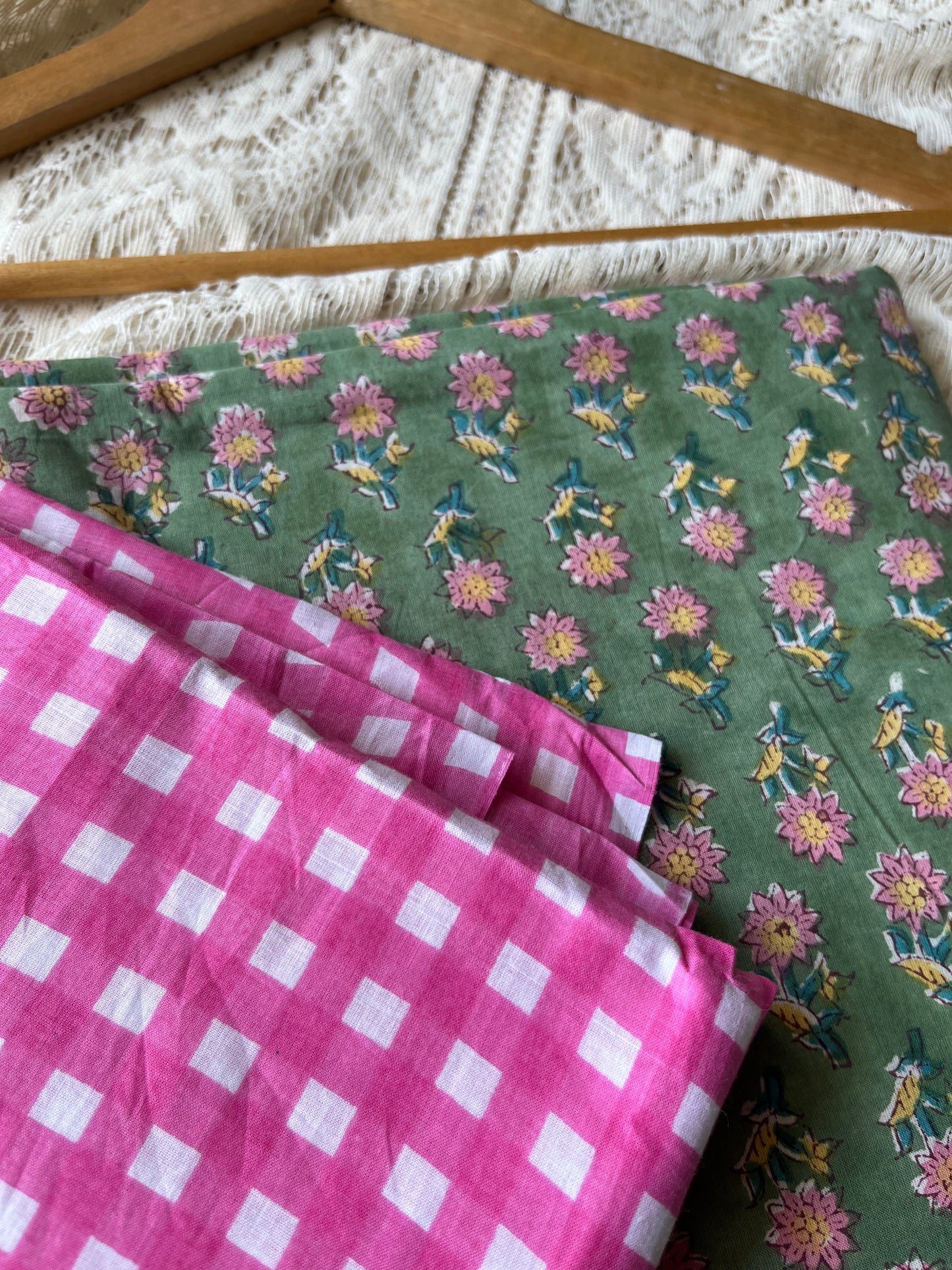 Check Cotton kurta Bottom