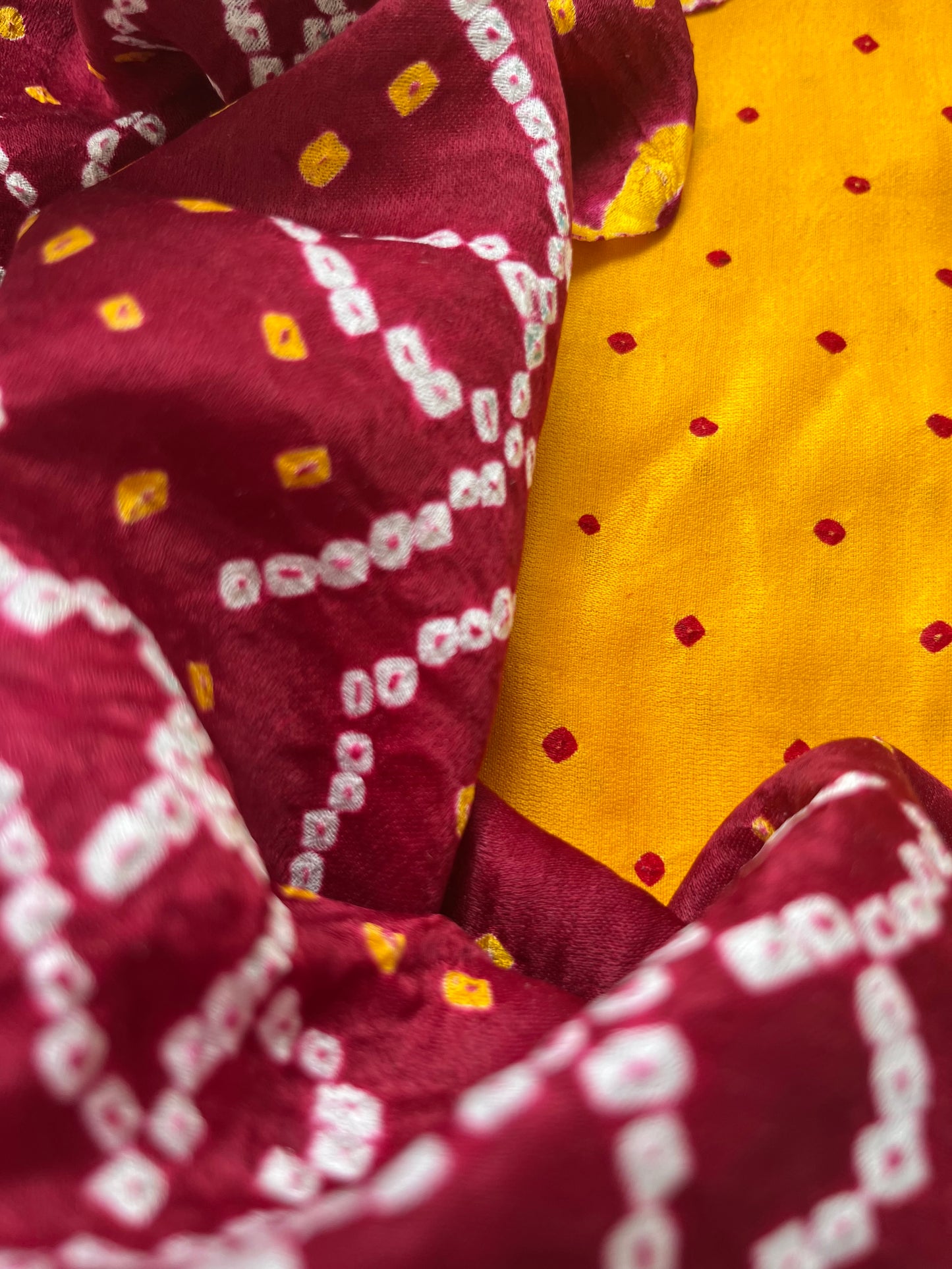 Gajji silk Bandhani dupatta kurta